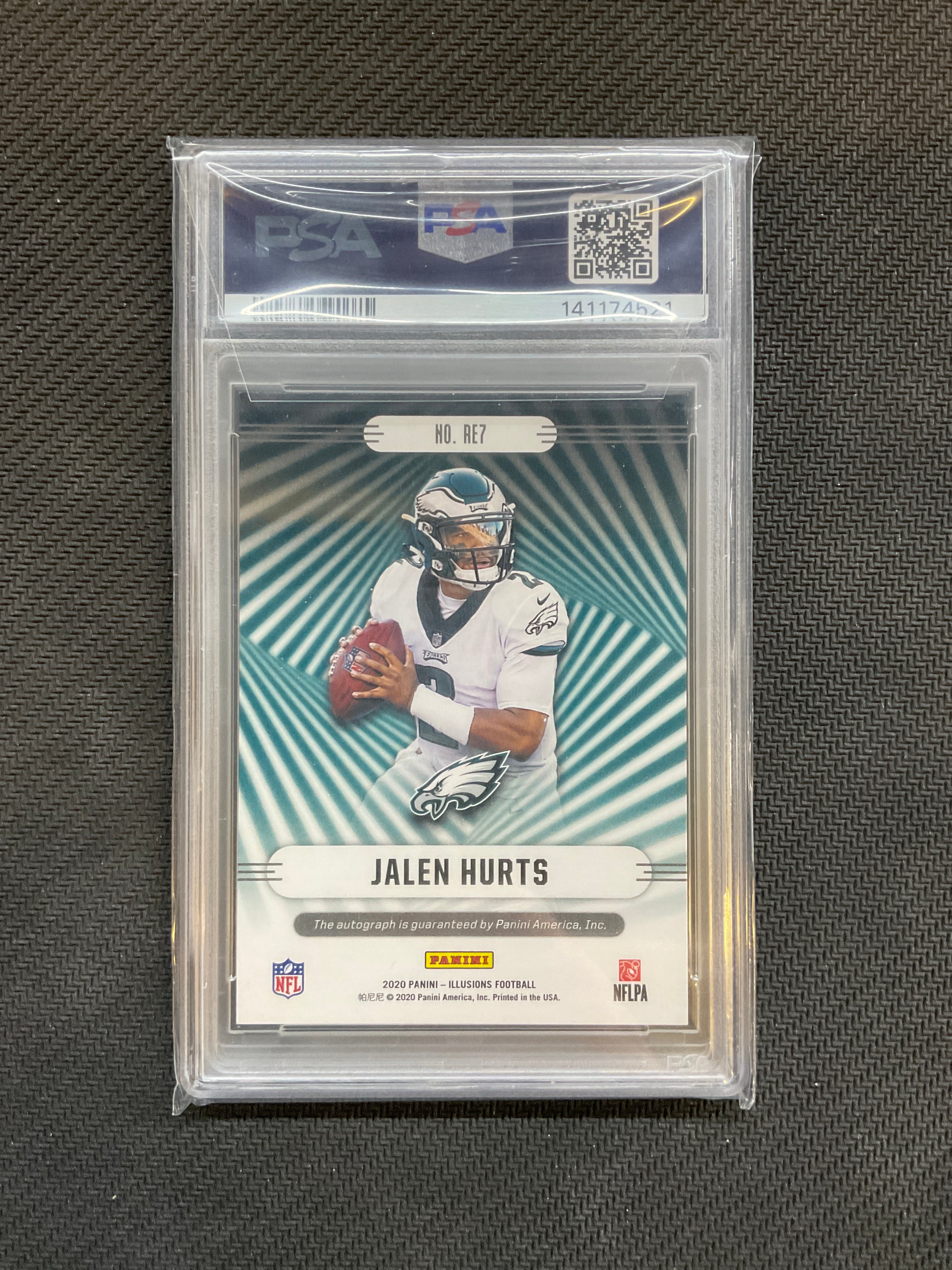 2020 Illusions Jalen Hurts Rookie Auto /99 PSA 9 Eagles