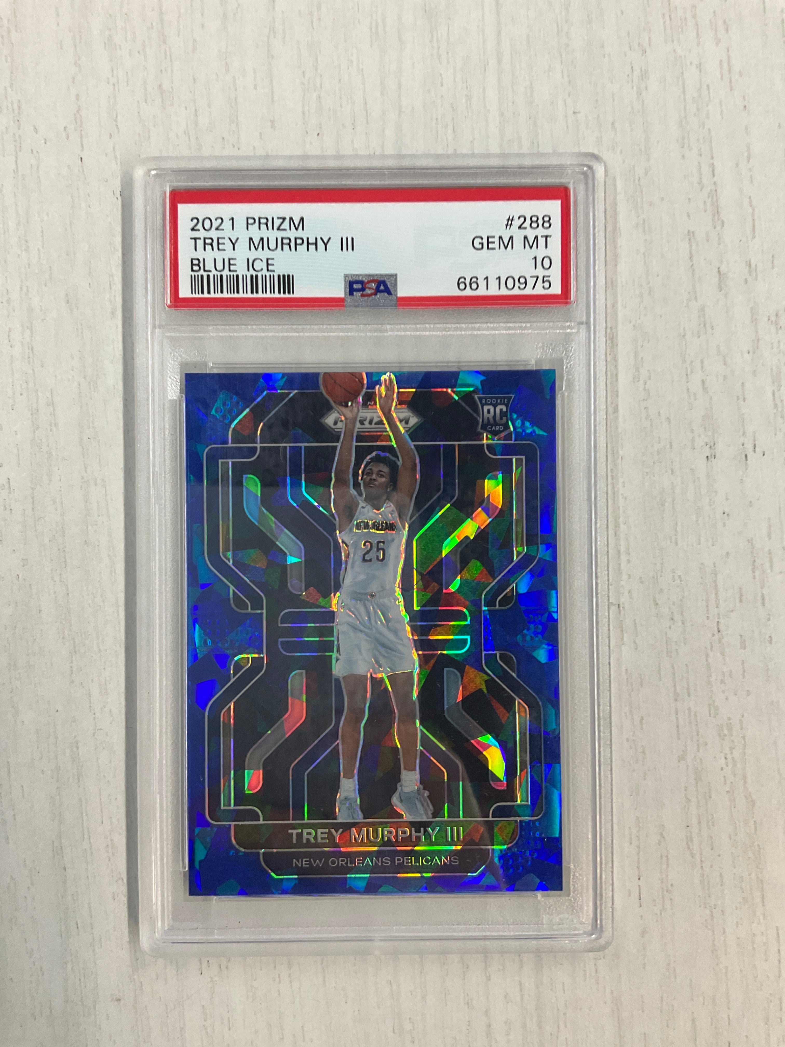 2021 Prizm Trey Murphy III Blue Ice /125 Rookie PSA 10