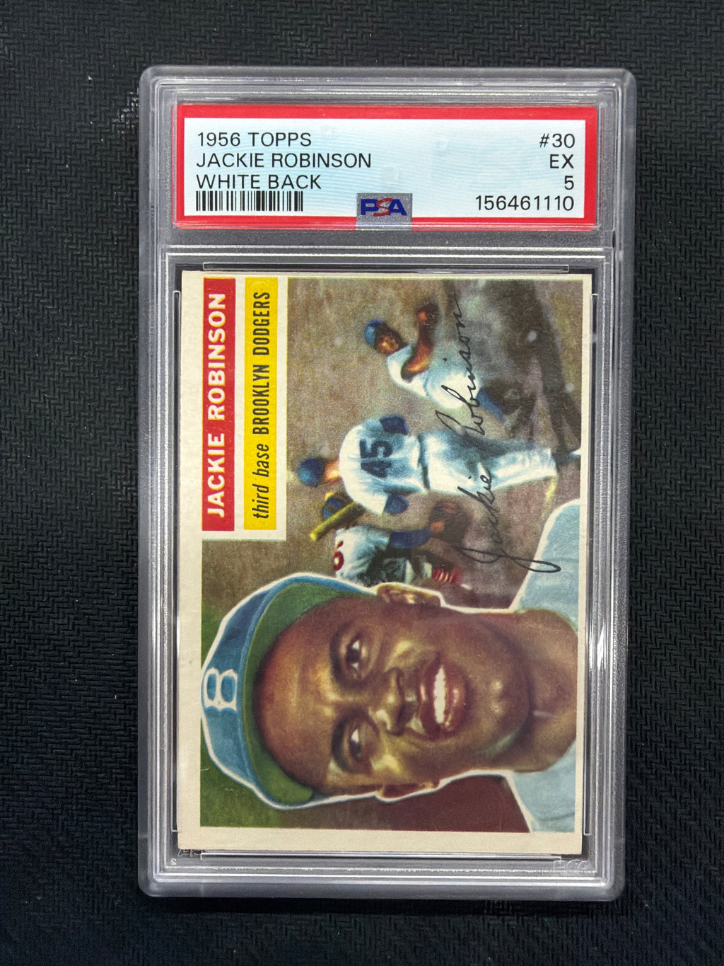 1956 Topps Jackie Robinson White Back PSA 5 Dodgers