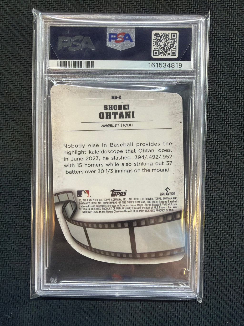 2023 Bowman's Best Shohei Ohtani Reel To Reel Die Cut #RR2 PSA 10 Angels