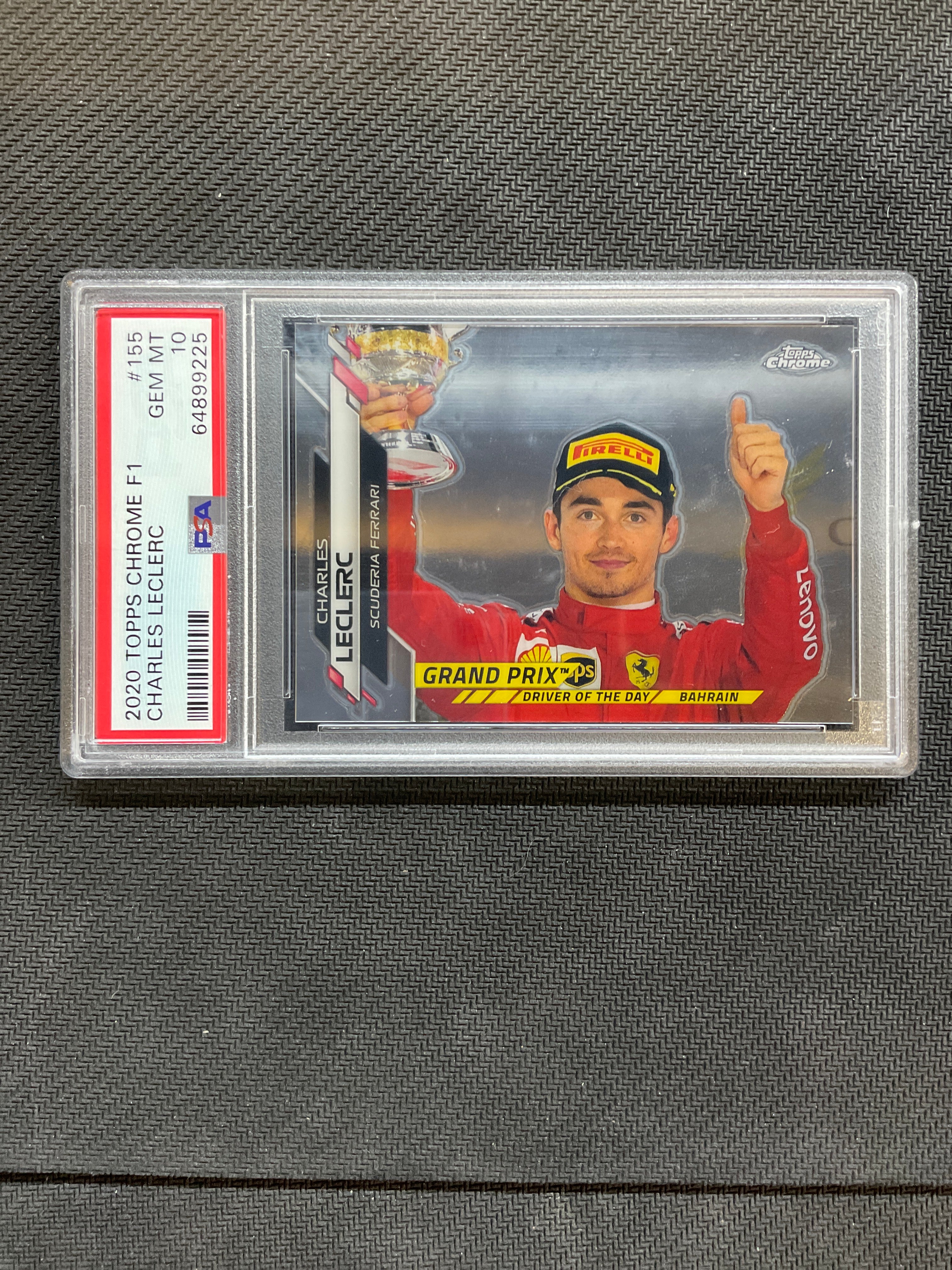 2020 Topps Chrome F1 Charles Leclerc #155 Rookie PSA 10 Ferrari Driver Of The Day