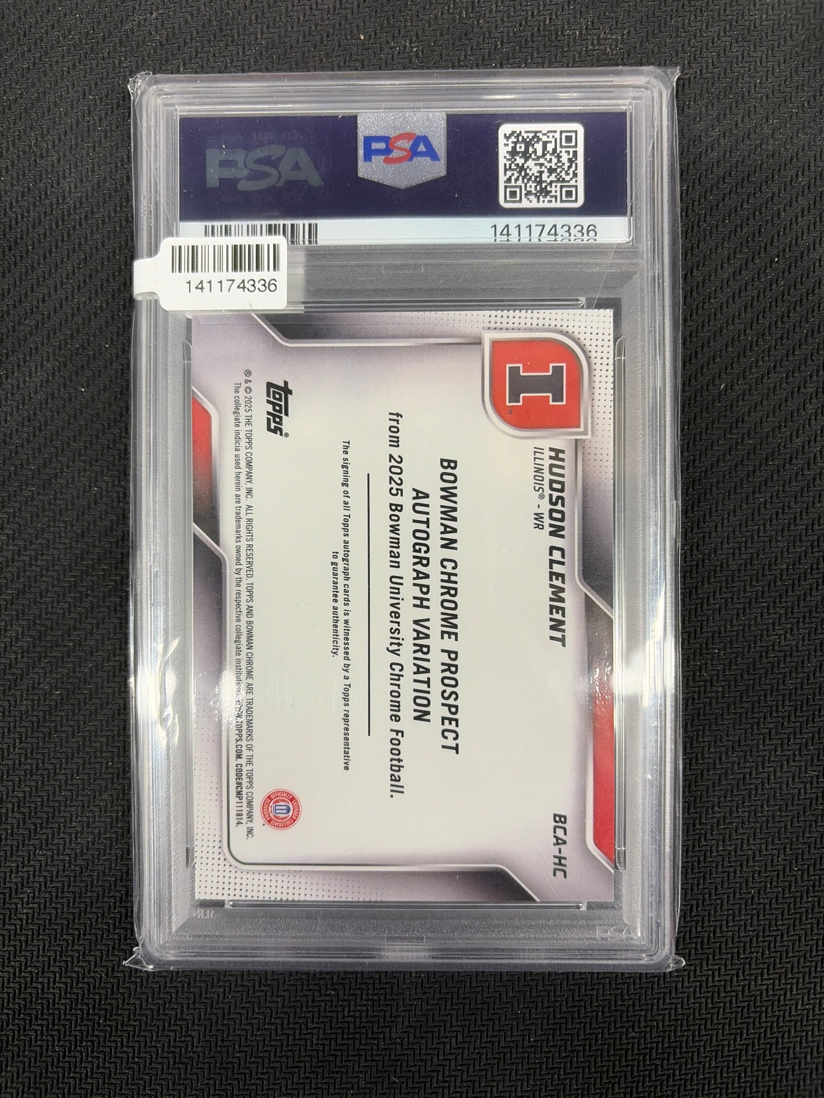 2025 Bowman U Sapphire Hudson Clement Auto Red /5 PSA 10 Illinois