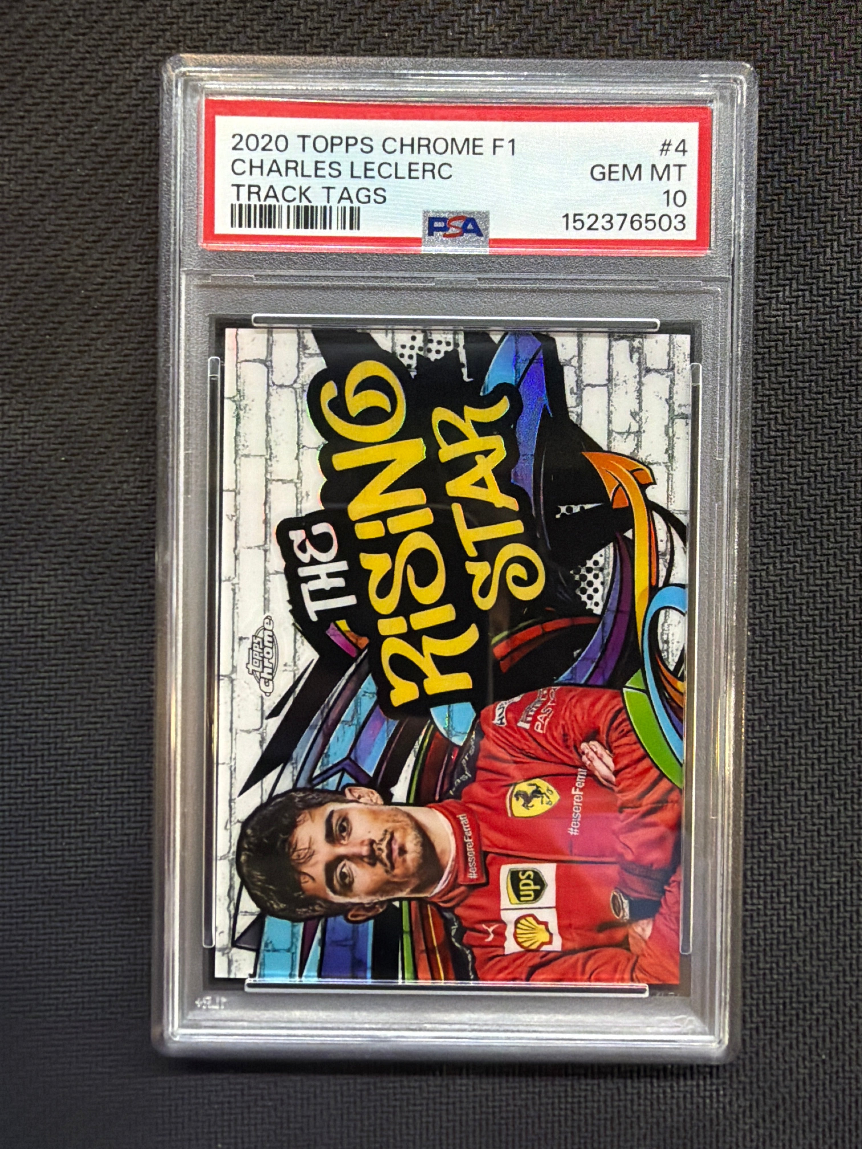 2020 Topps Chrome F1 Charles Leclerc Track Tags #4 PSA 10 Ferrari 503