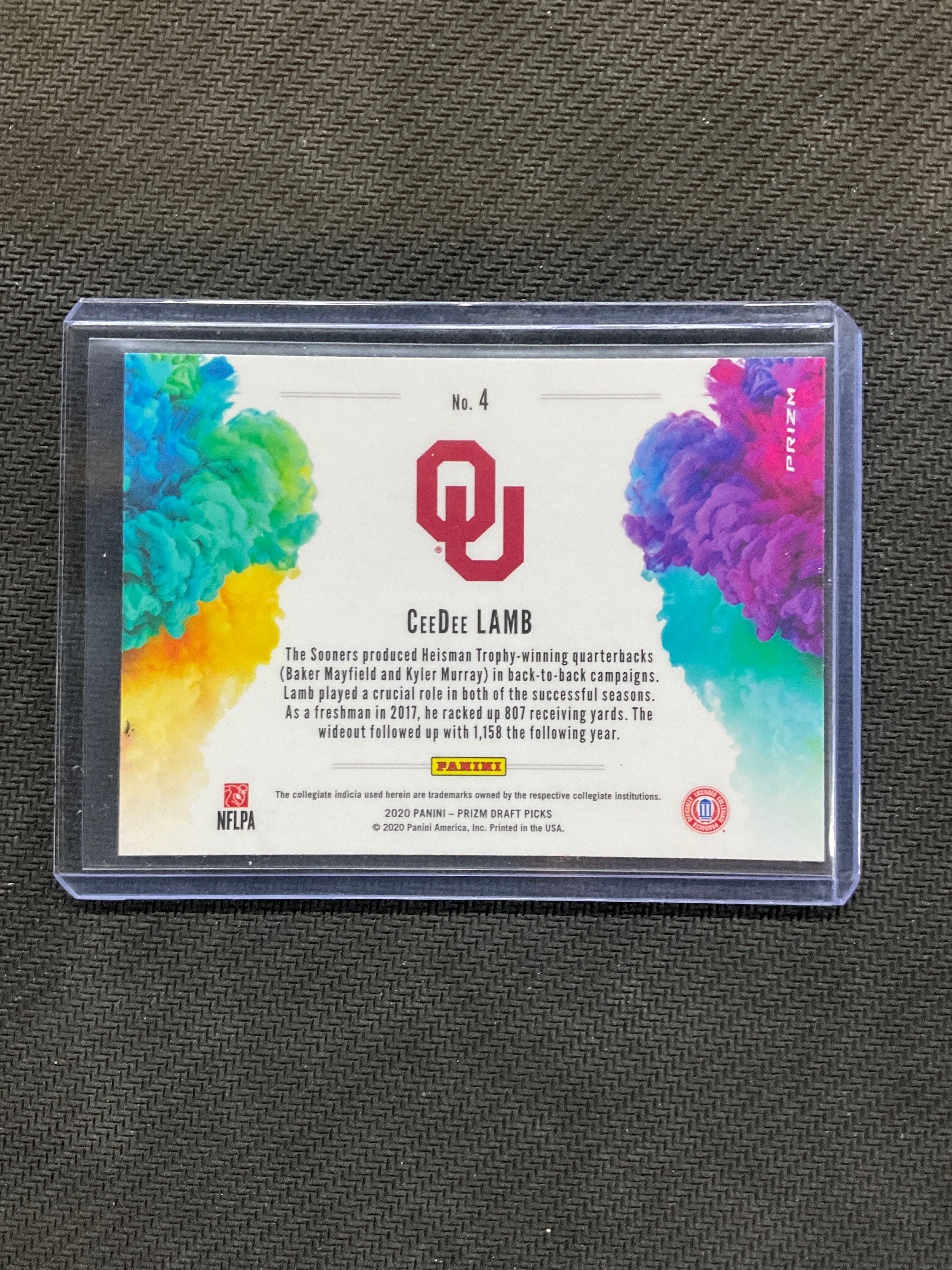 2020 Prizm Draft Picks CeeDee Lamb Color Blast #4 Oklahoma