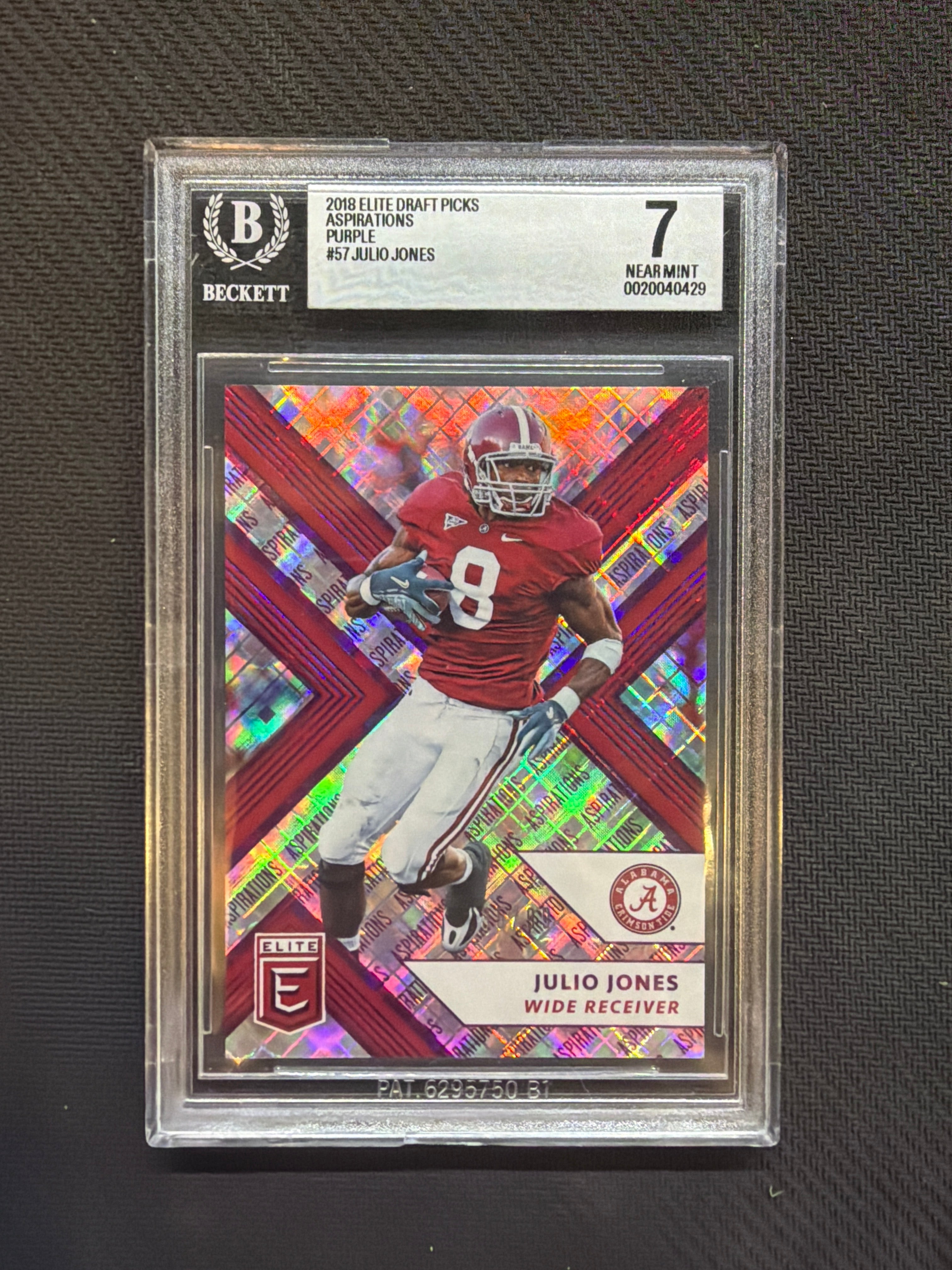 2018 Elite Draft Picks Julio Jones Apirations Purple /99 BGS 7 Alabama