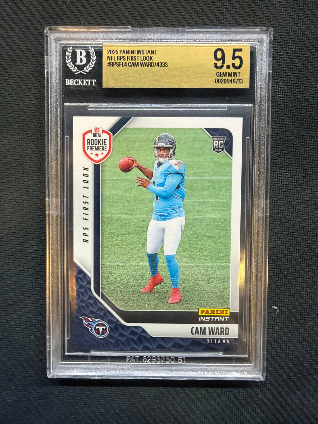2025 Panini Instant Cam Ward Rookie BGS 9.5 Titans 713