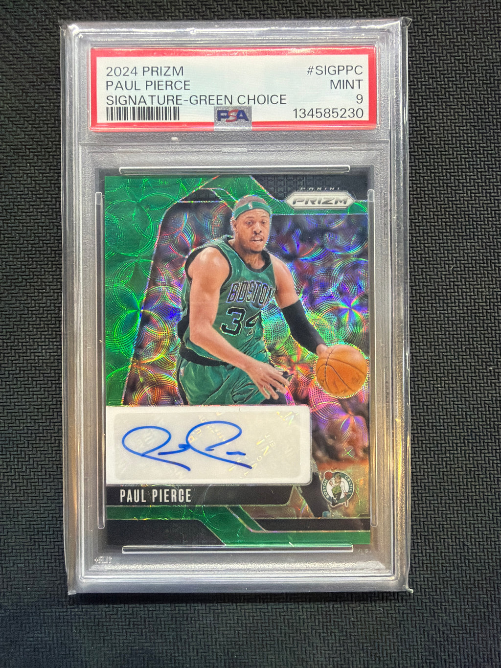 2024 Prizm Paul Pierce Green Choice /8 Auto PSA 9