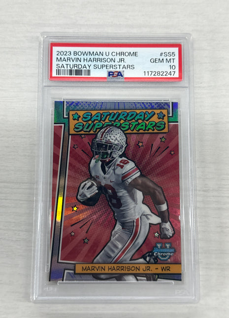 2023 Bowman U Marvin Harrison Saturday Superstars PSA 10