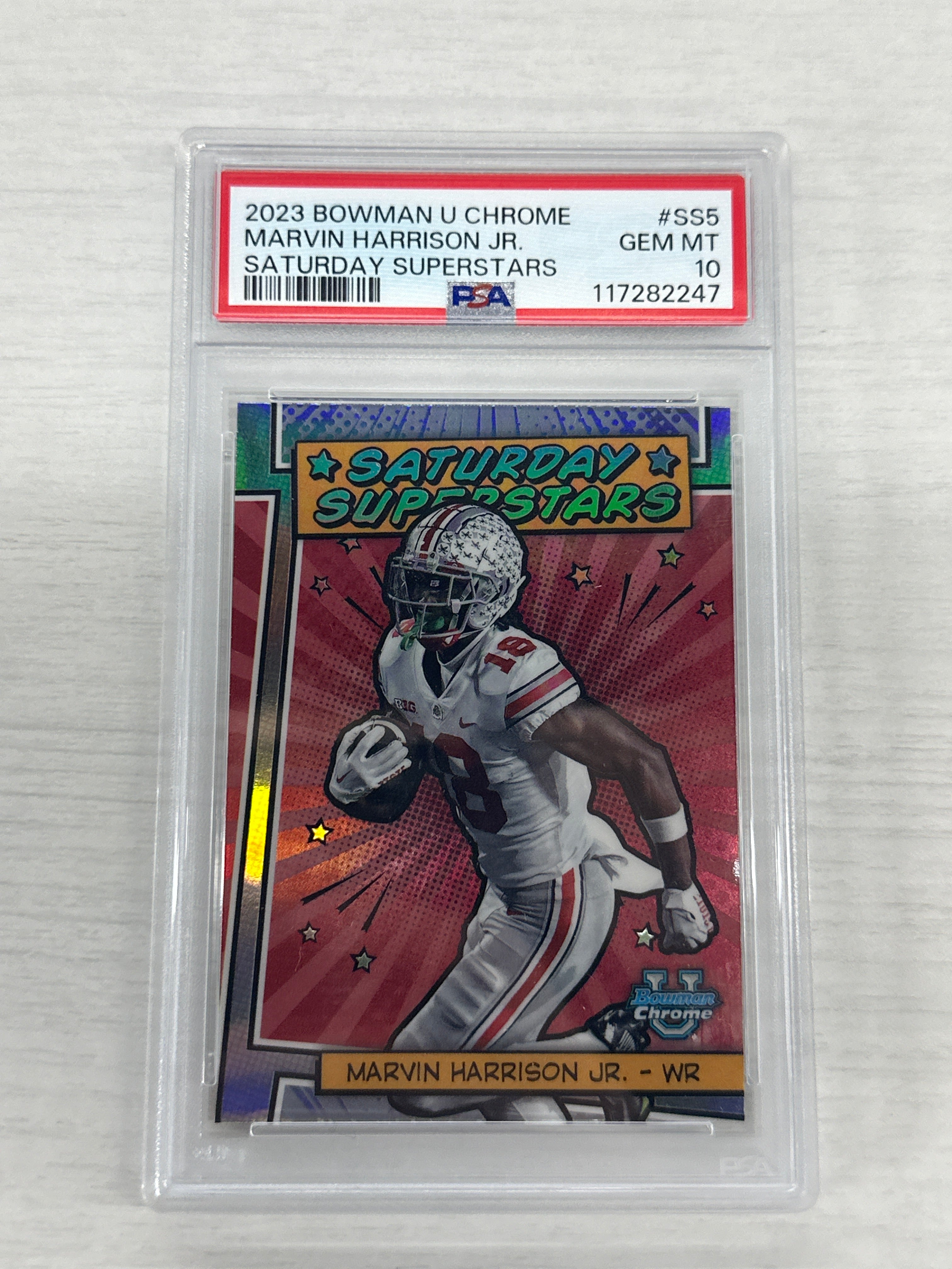 2023 Bowman U Marvin Harrison Saturday Superstars PSA 10