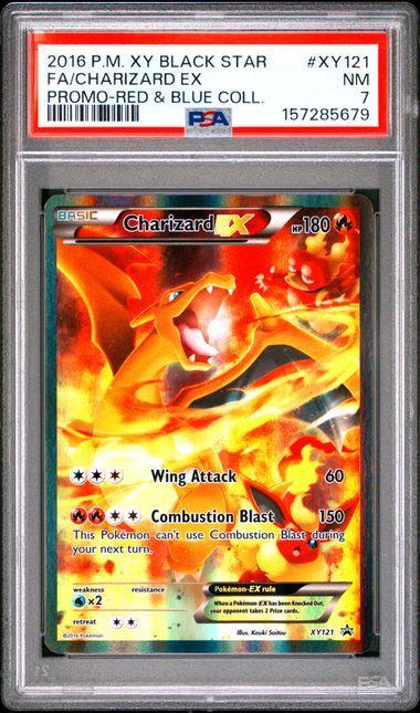 2016 Pokemon Red & Blue Collection Promo Charizard EX XY121 PSA 7