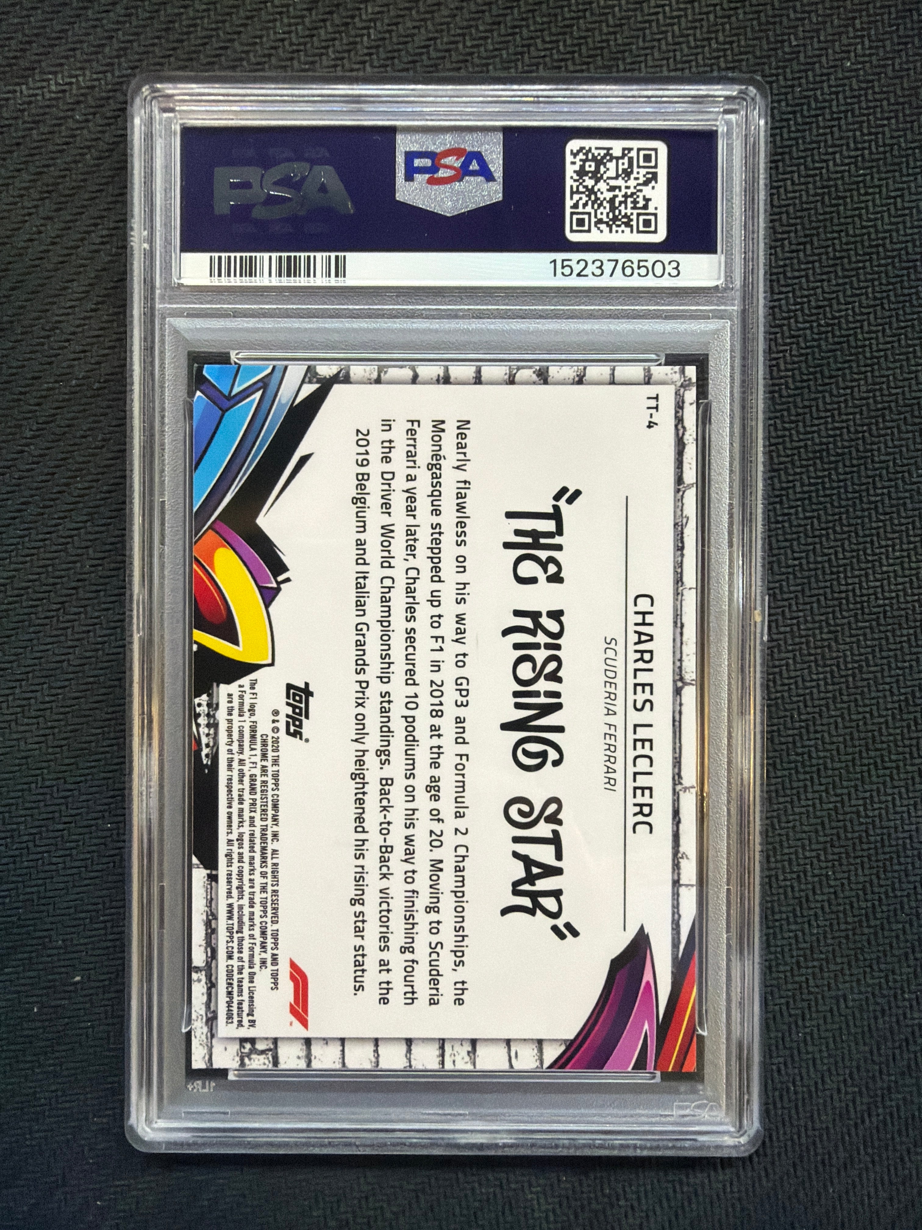 2020 Topps Chrome F1 Charles Leclerc Track Tags #4 PSA 10 Ferrari 503