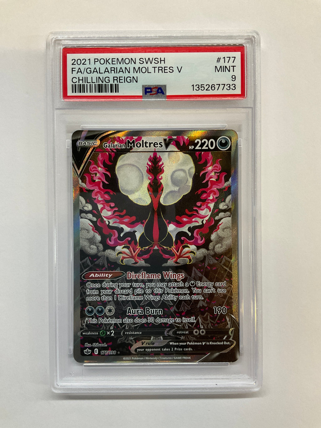 2021 Galarian Moltres V 177 PSA 9