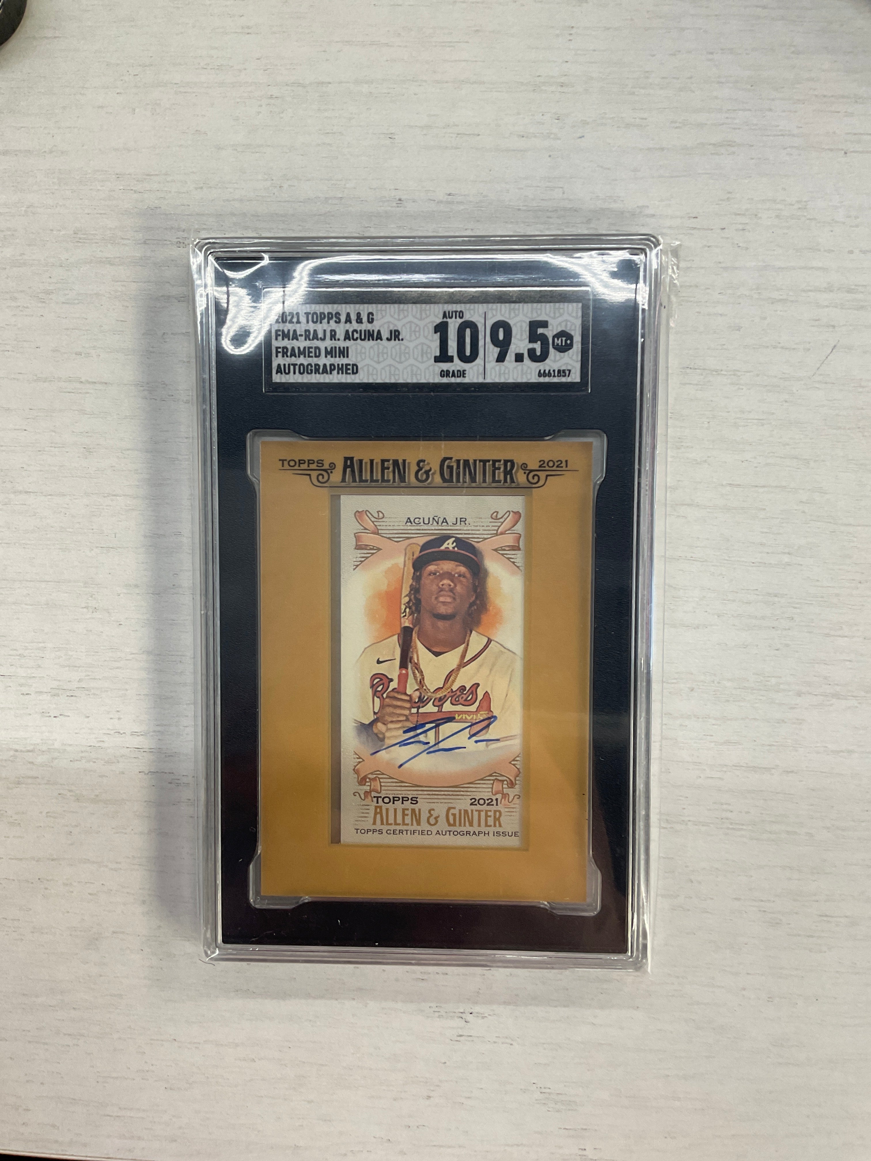 2021 Topps Allen & Ginter Ronald Acuna Jr. Auto Mini SGC 9.5 10