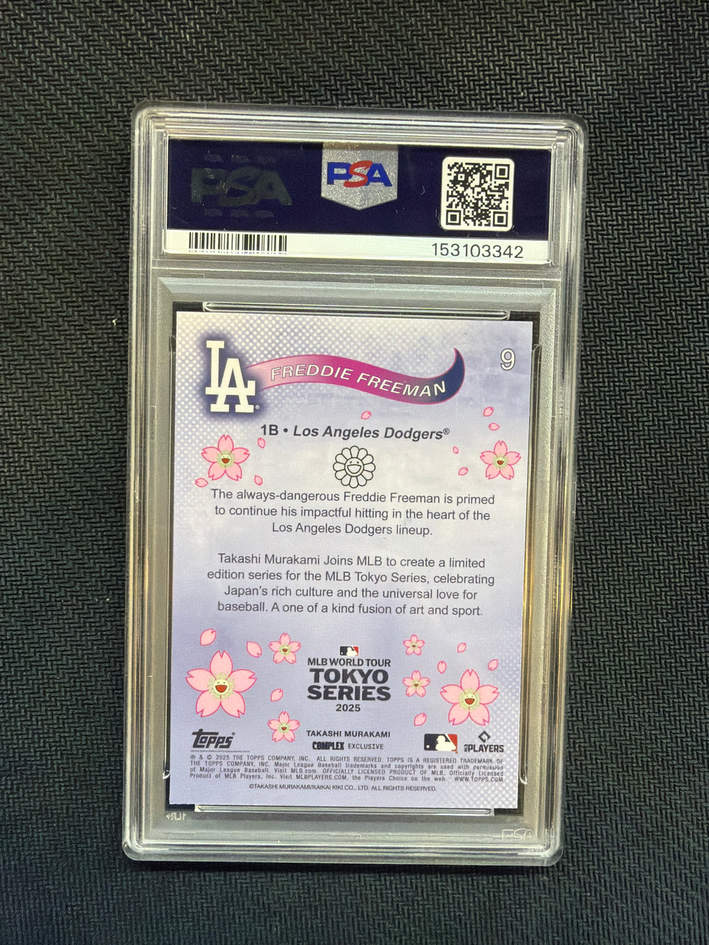 2025 Topps Murakami Freddie Freeman Tokyo Series PSA 8 Dodgers