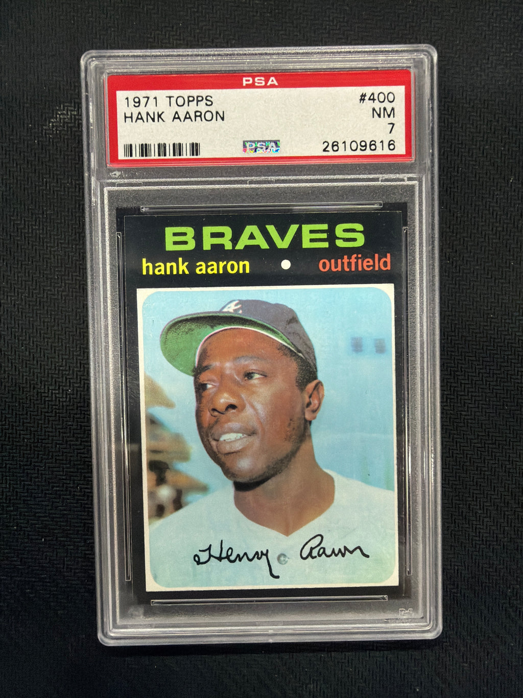 1971 Topps Hank Aaron PSA 7 Braves
