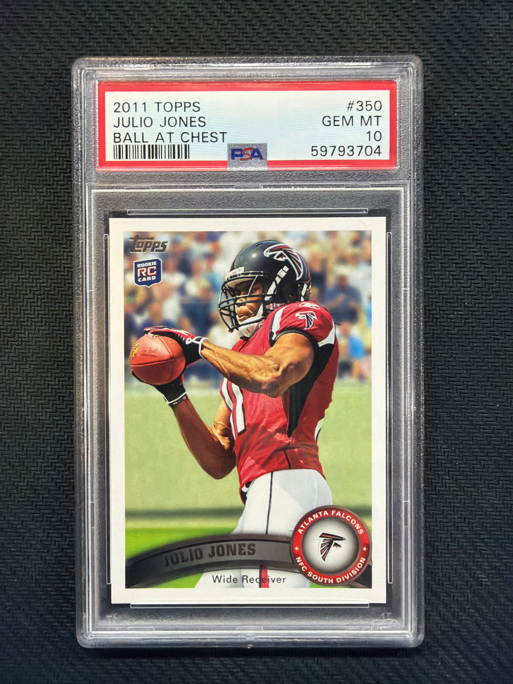 2011 Topps Julio Jones Ball At Chest Rookie PSA 10 Falcons