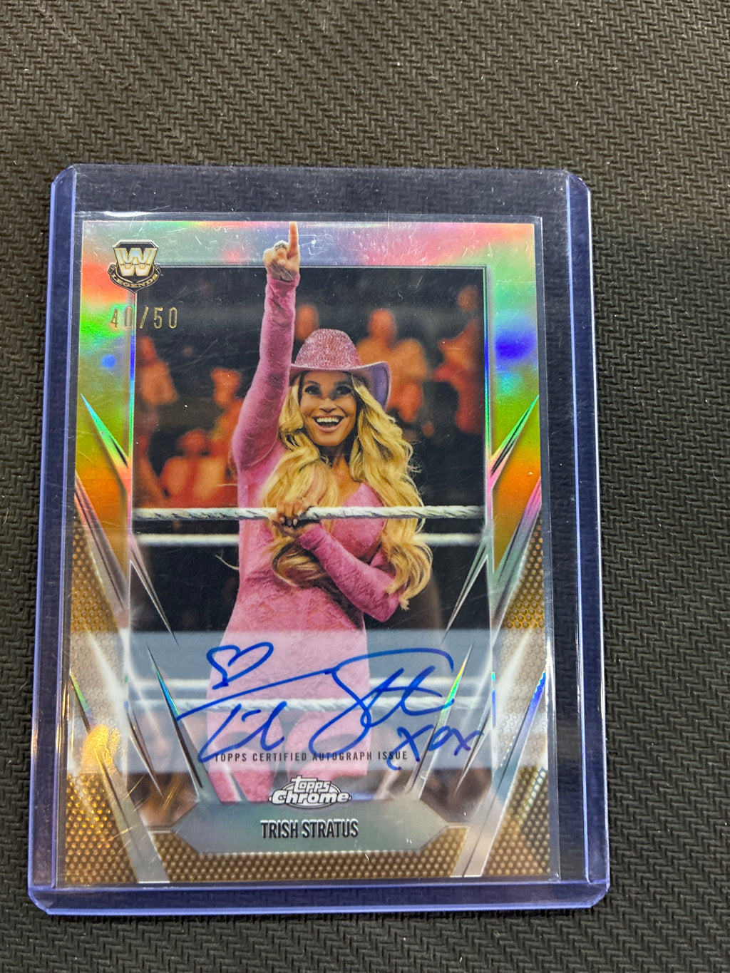 2026 Topps Chrome WWE Trish Stratus True Gold Auto /50
