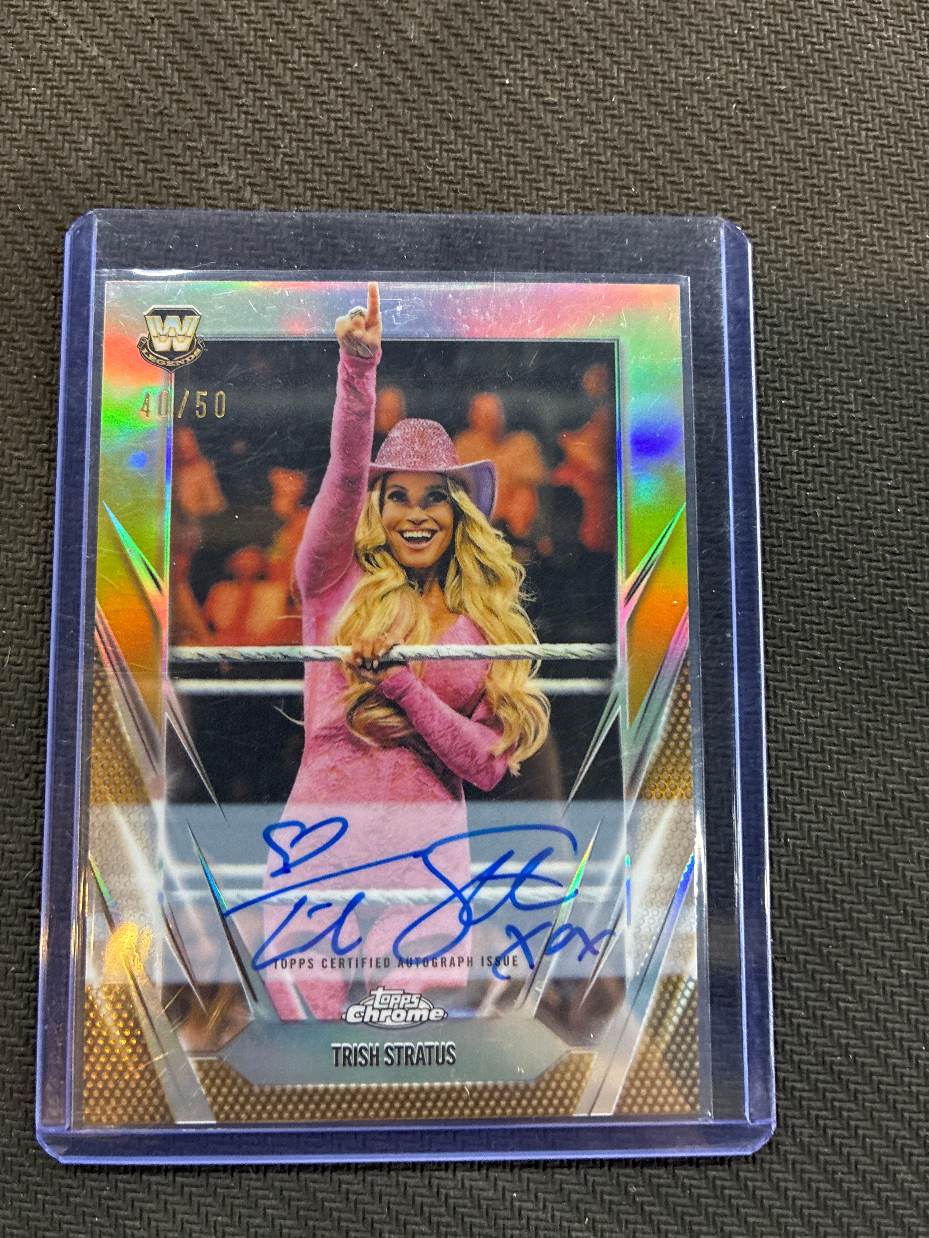 2026 Topps Chrome WWE Trish Stratus True Gold Auto /50