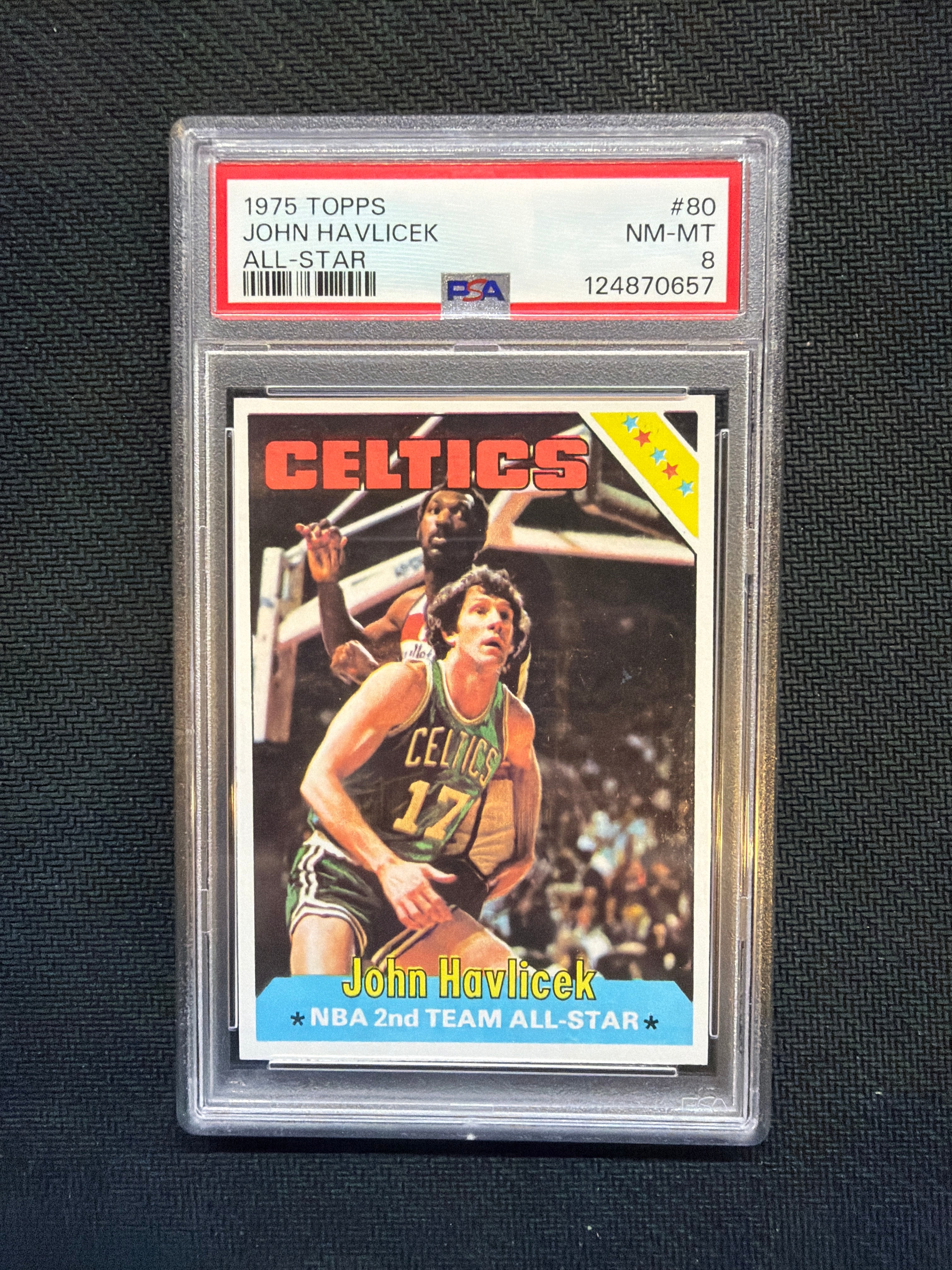 1975 Topps John Havlicek All-Star #80 PSA 8