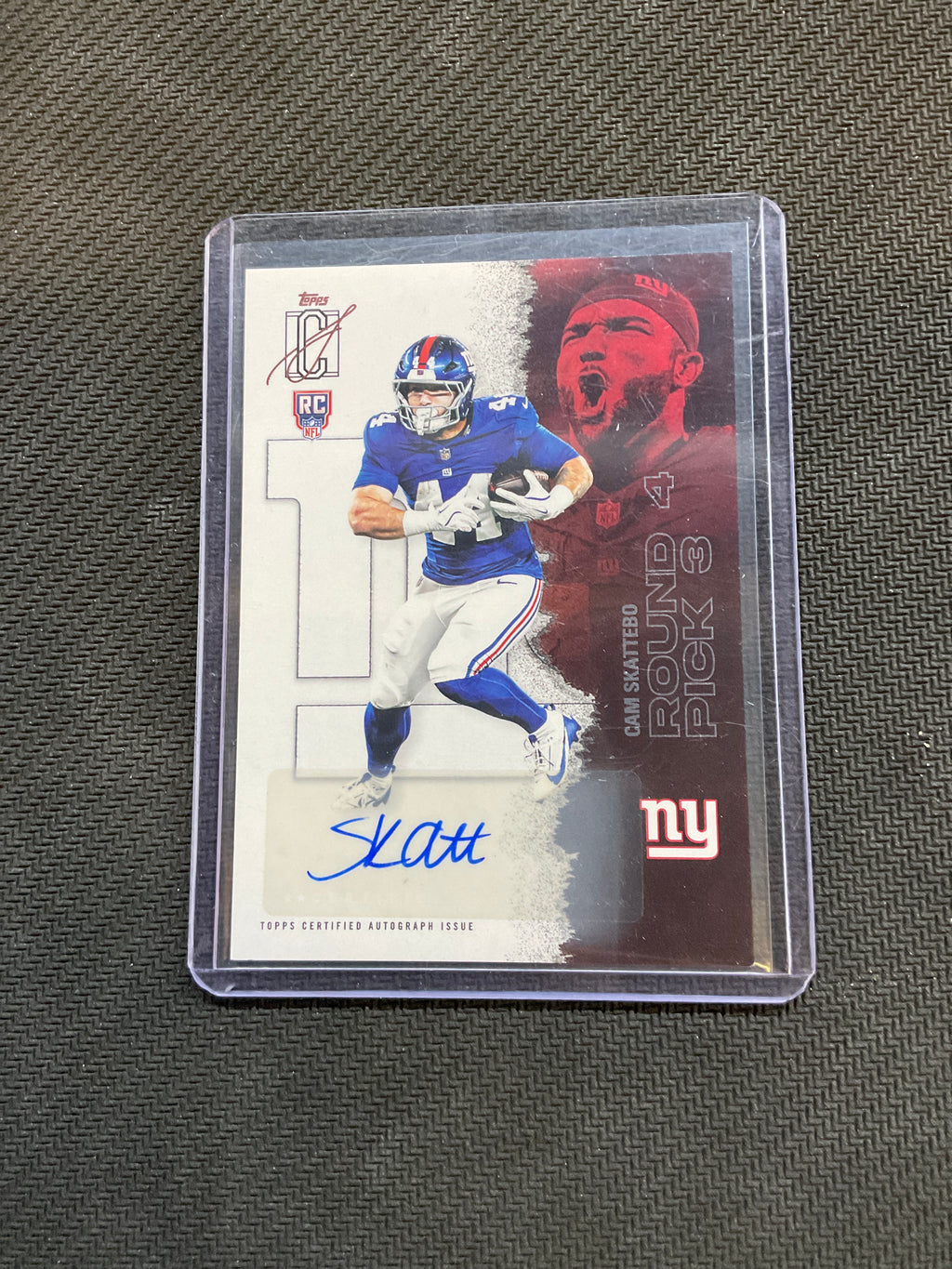 2025 Topps Signature Cam Skattebo Rookie Auto Giants