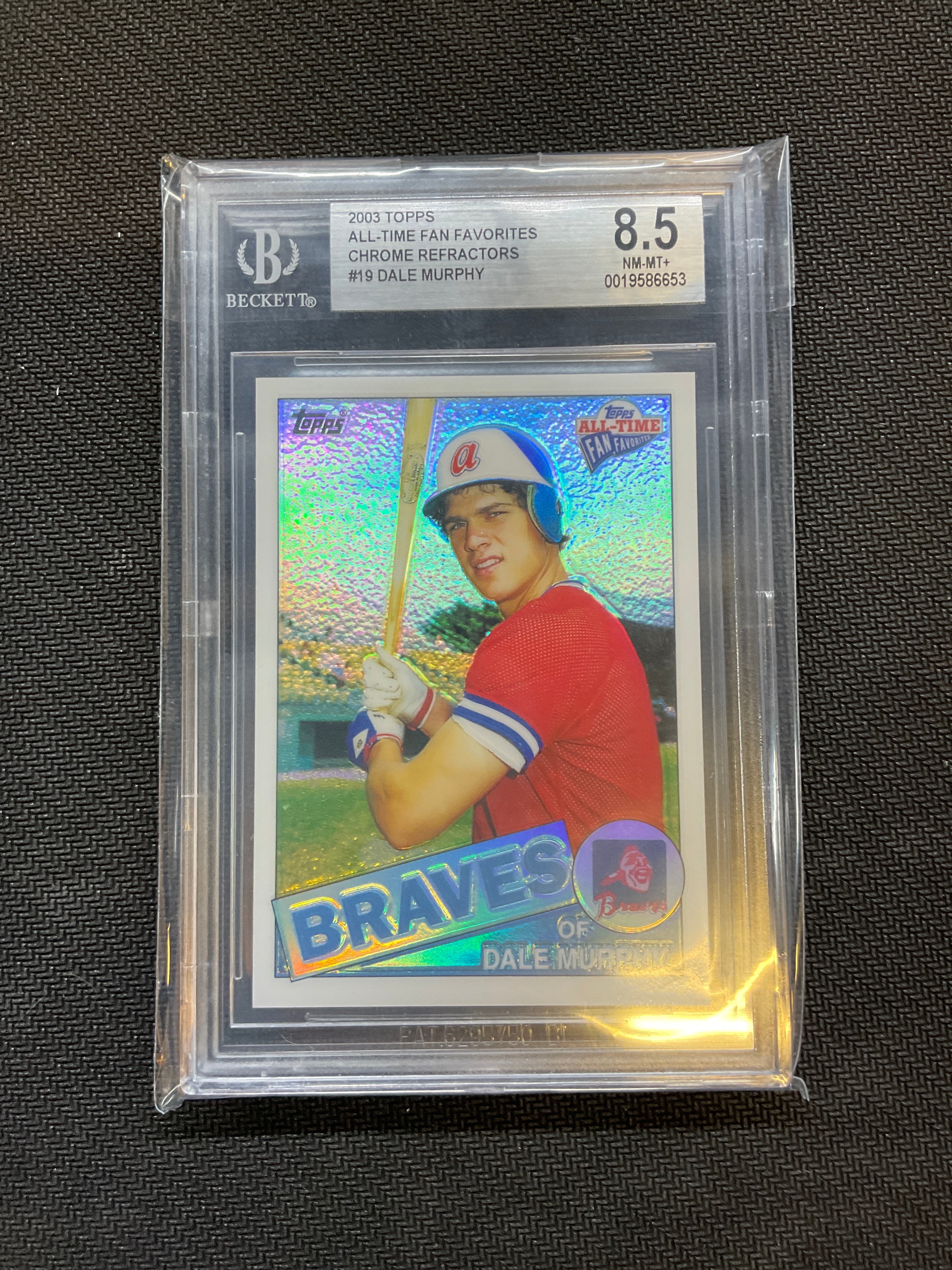 2003 Topps All-Time Fan Dale Murphy Chrome Refractor /299 BGS 8.5