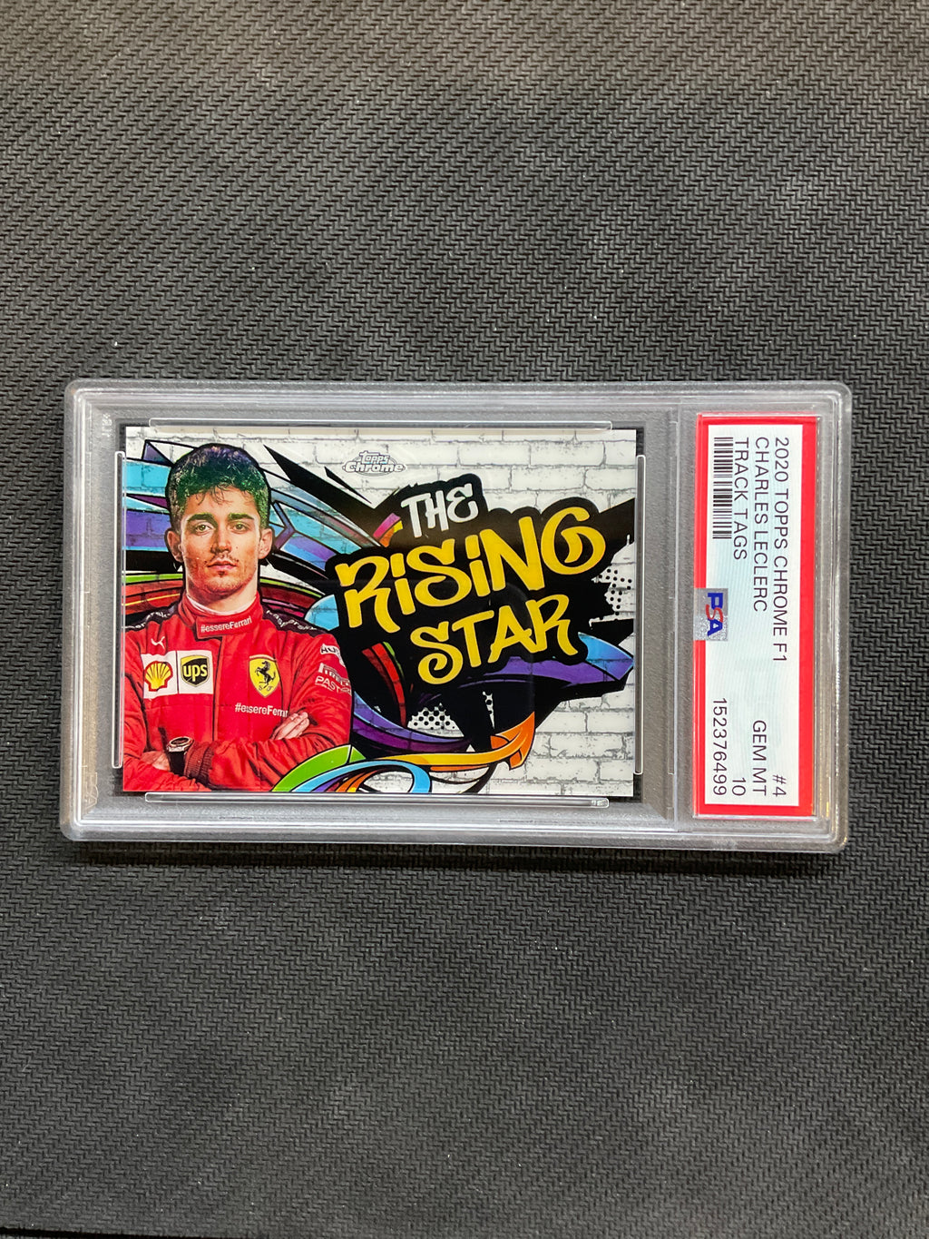 2020 Topps Chrome F1 Charles Leclerc Track Tags Rookie #4 PSA 10 Ferrari 499