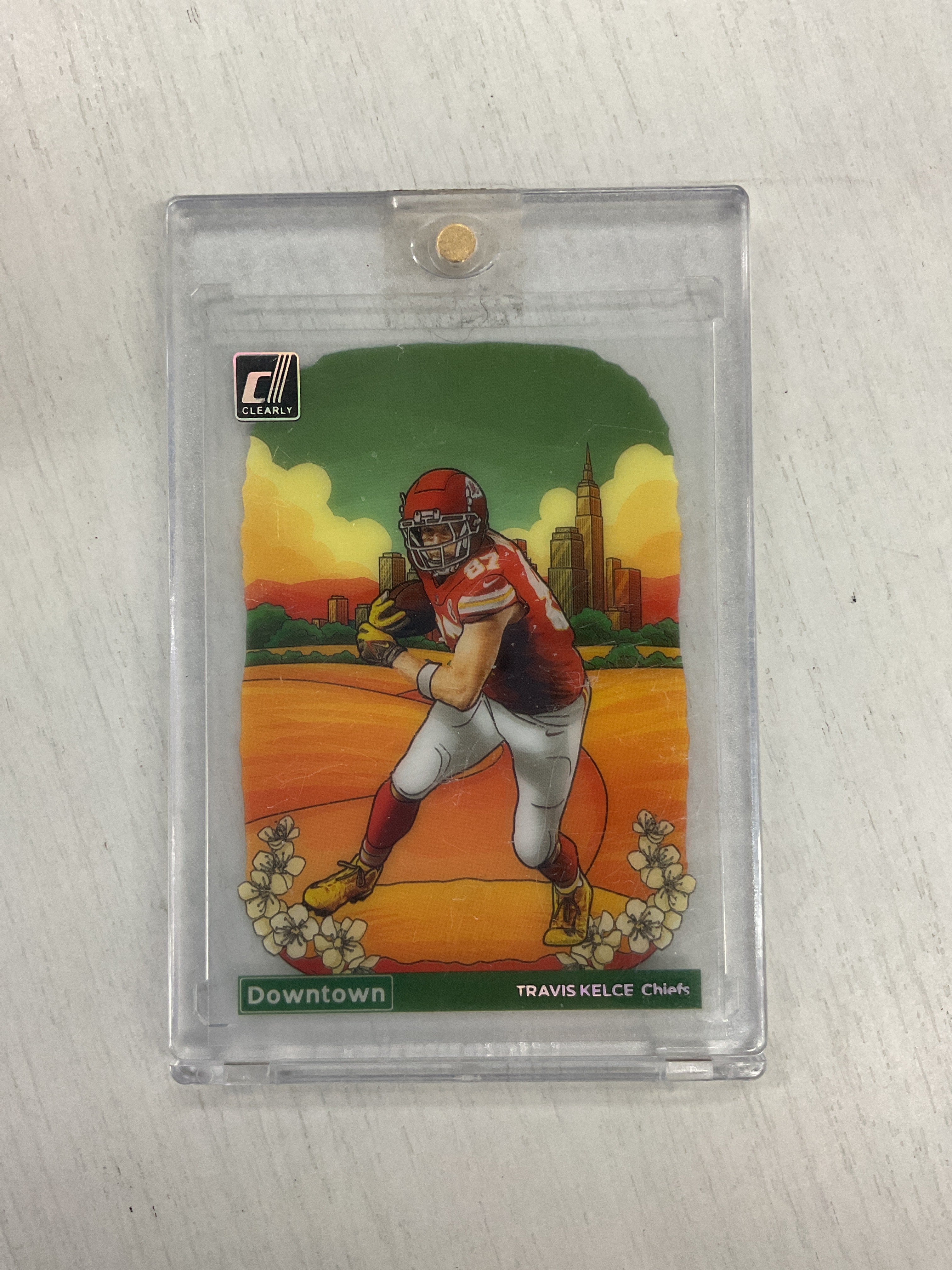 2024 Donruss Clearly Travis Kelce Downtown!