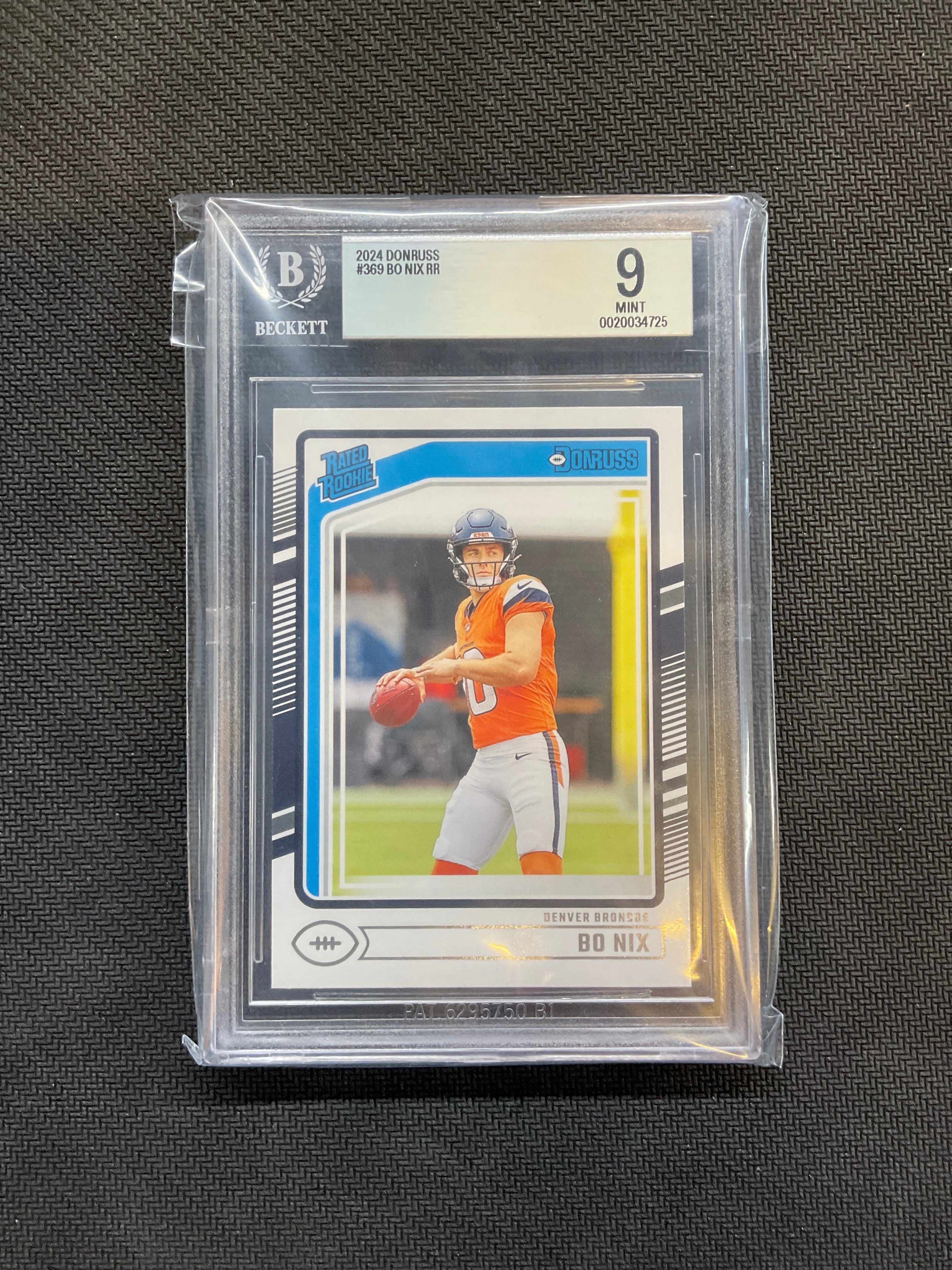 2024 Donruss Bo Nix BGS 9