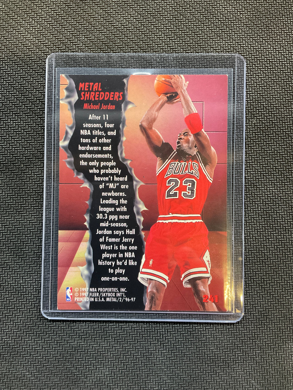 1996 Fleer Metal Shredders Michael Jordan #241 Bulls