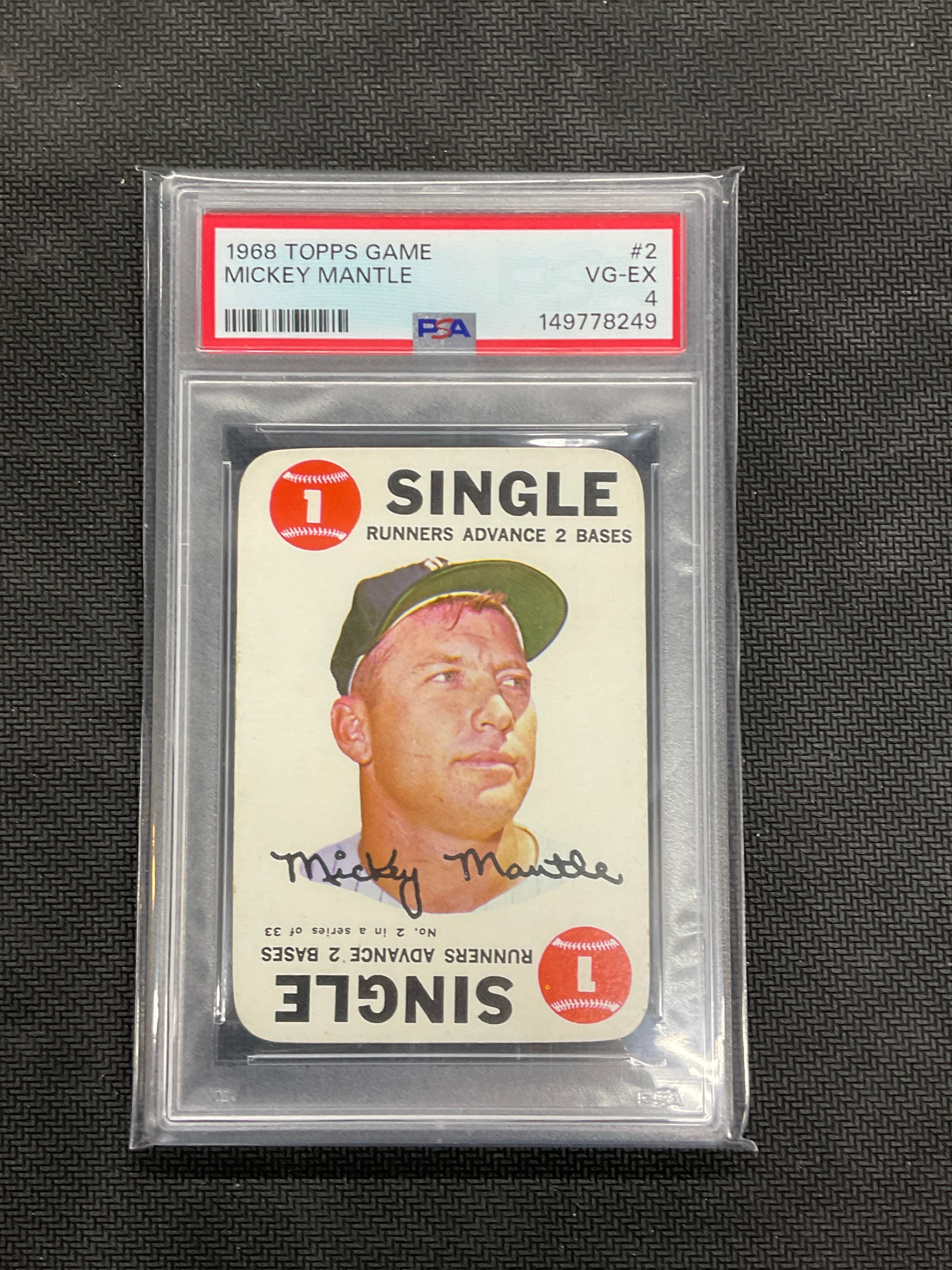1968 Topps Game Mickey Mantle #2 PSA 4