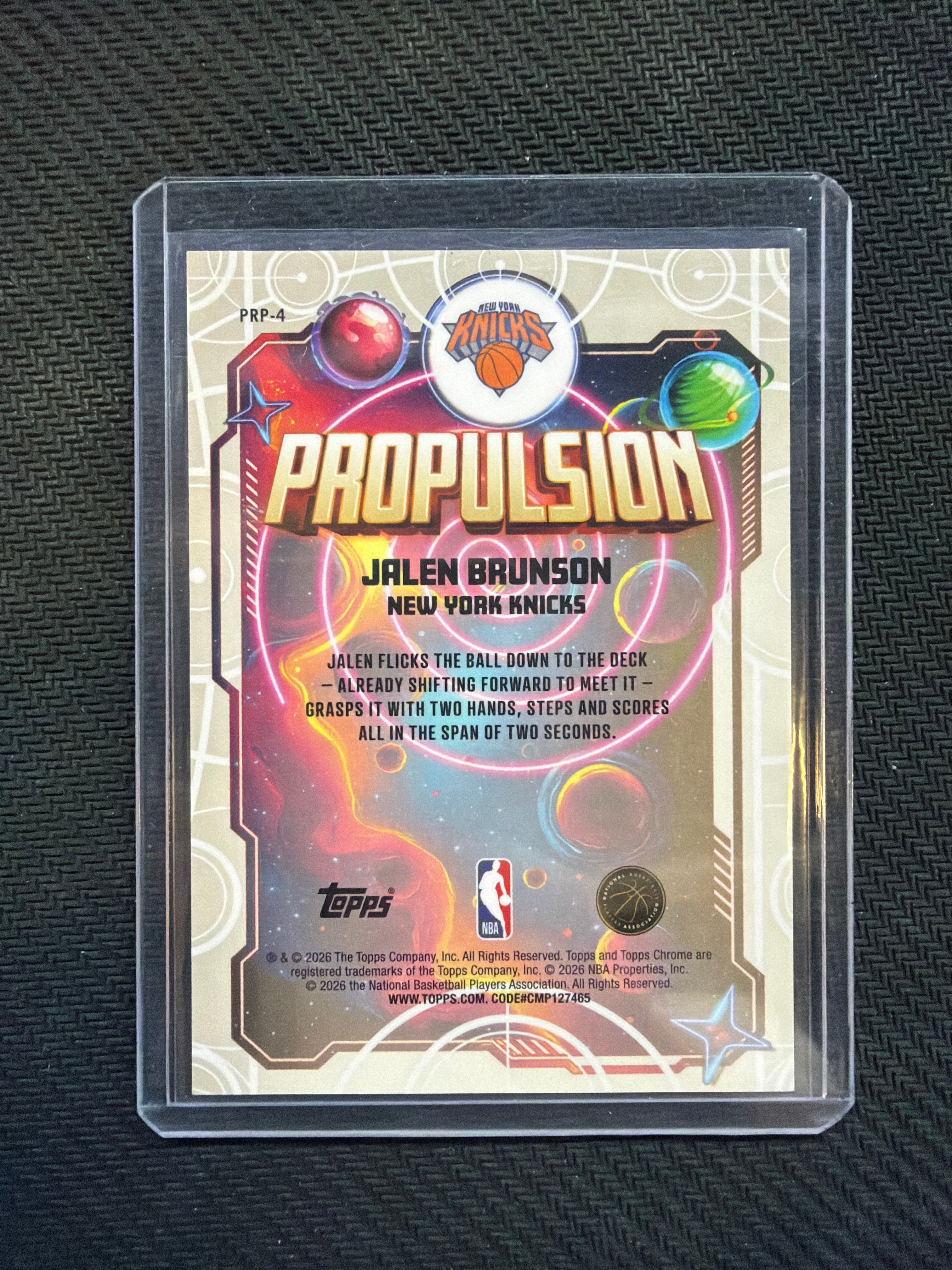 2026 Topps Chrome Cosmic Jalen Brunson Propulsion Gold /50