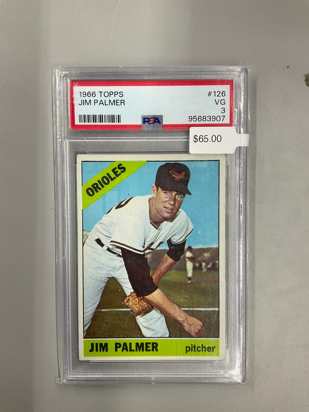 1966 Topps #126 Jim Palmer PSA 3 Orioles