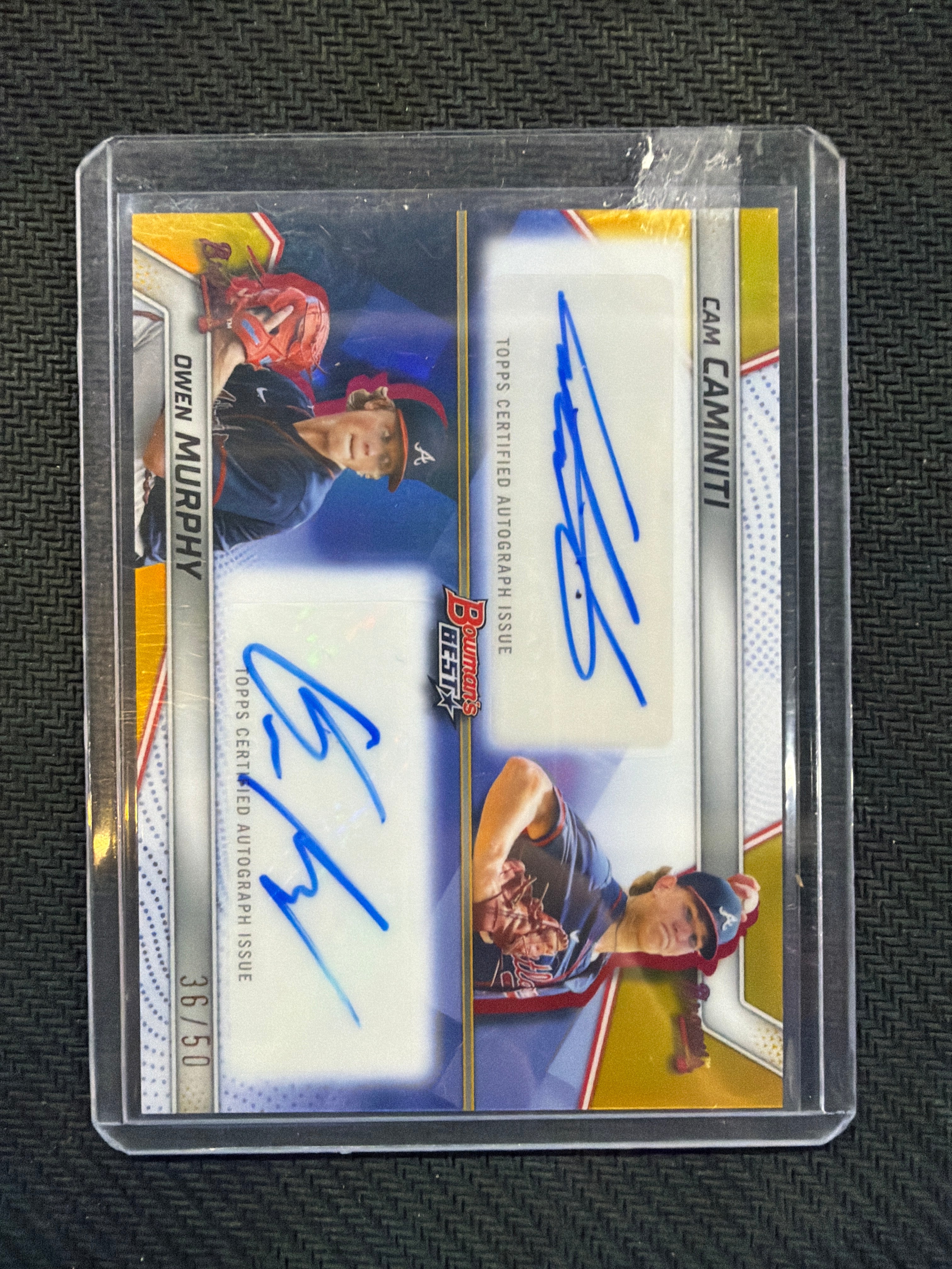 2025 Bowman's Best Cam Caminiti Owen Murphy Rooke Dual Auto /50 Braves