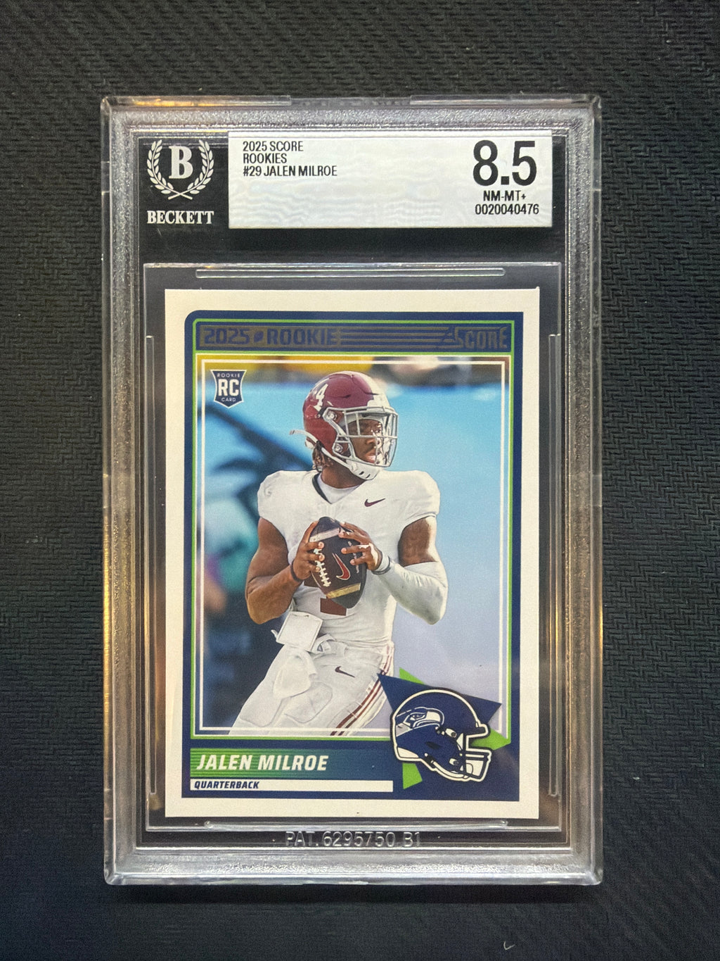2025 Score Jalen Milroe Rookies BGS 8.5 Alabama