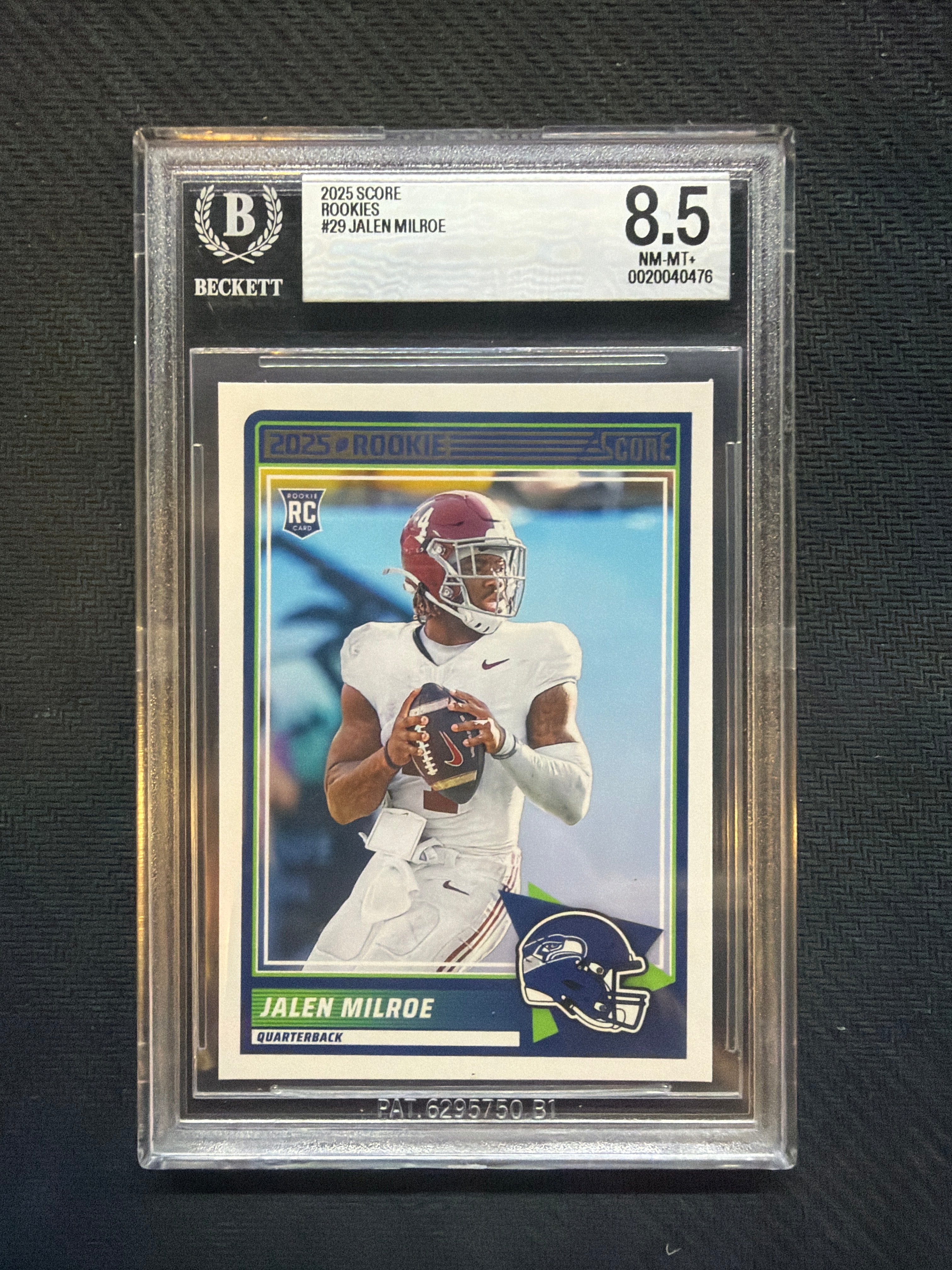 2025 Score Jalen Milroe Rookies BGS 8.5 Alabama