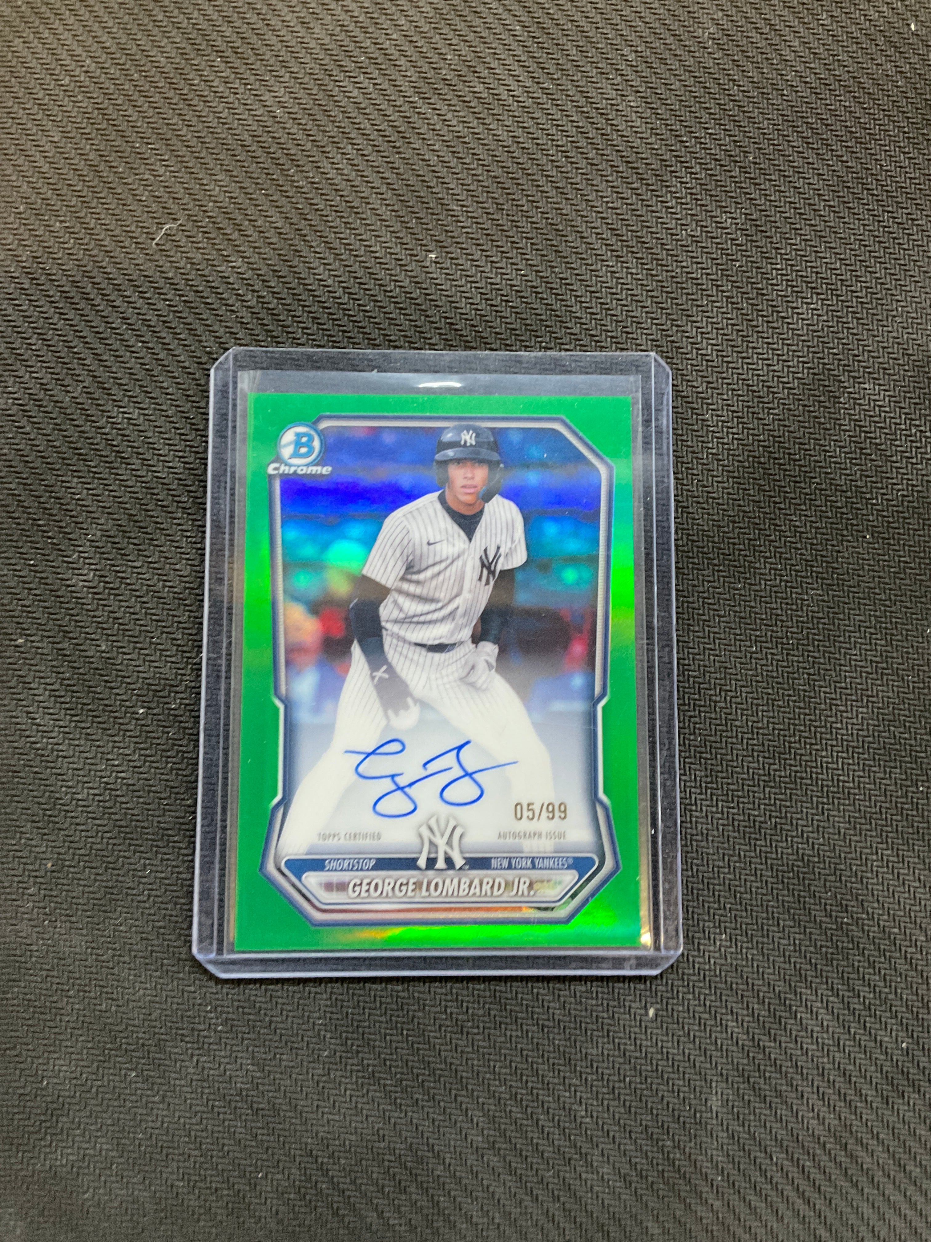 2026 Bowman Chrome George Lombard Jr. Green Auto /99 Yankees