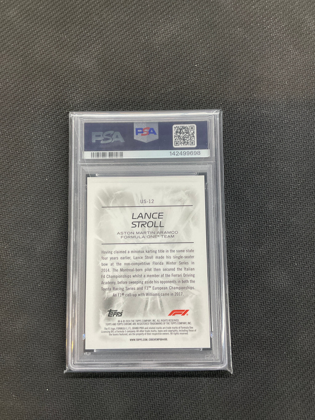2024 Topps Chrome F1 Lance Stroll Ultrasonic PSA 10