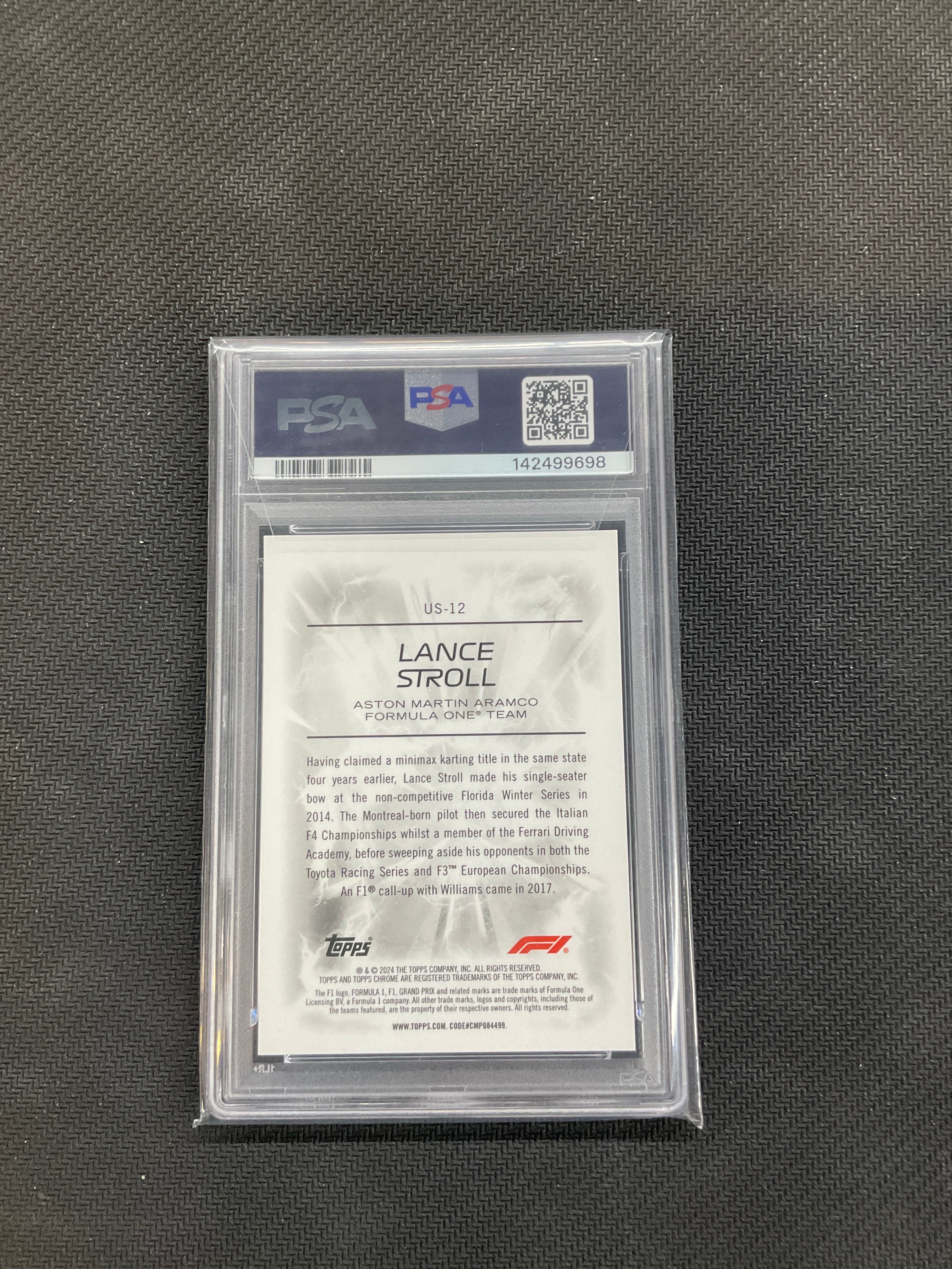 2024 Topps Chrome F1 Lance Stroll Ultrasonic PSA 10