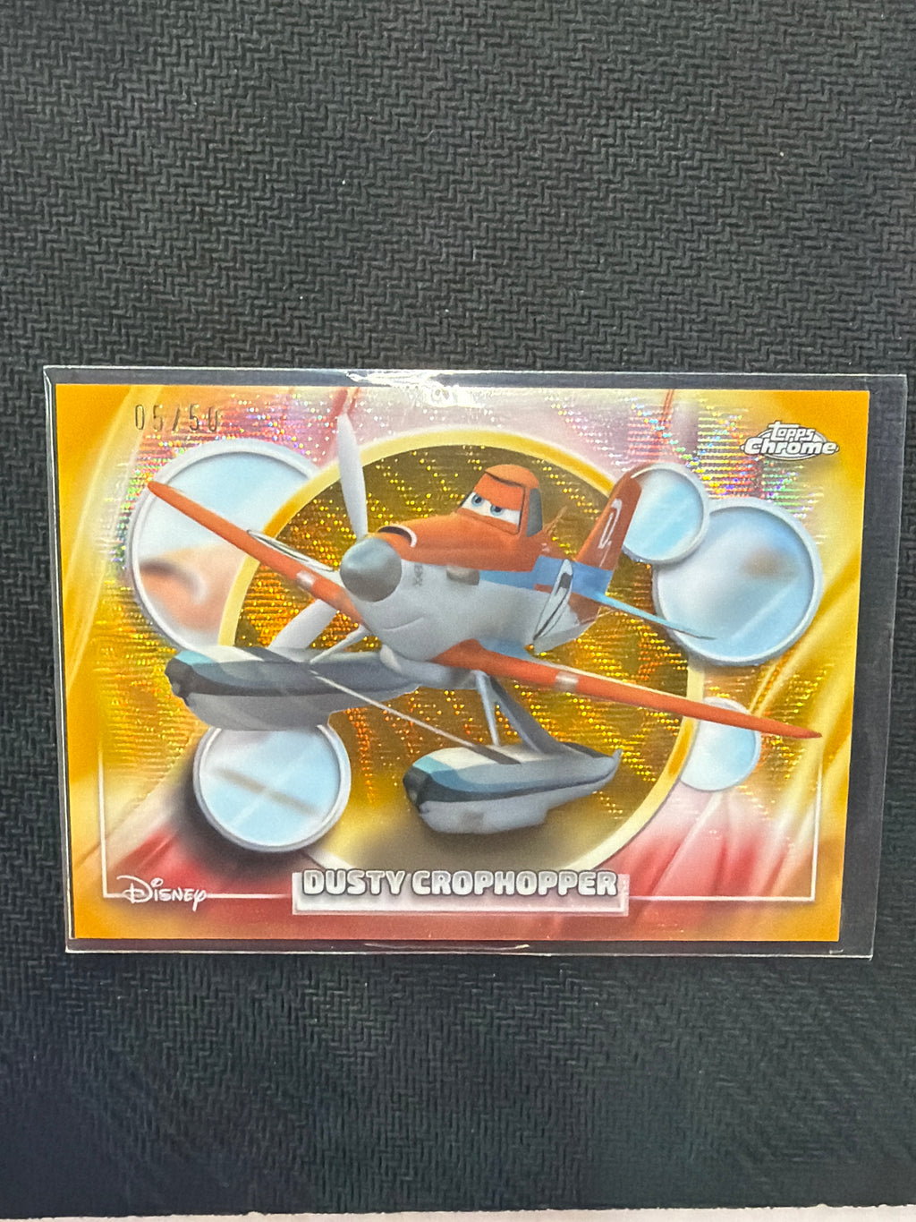 2026 Topps Chrome Disney Dusty Crophopper Gold Wave /50 Planes
