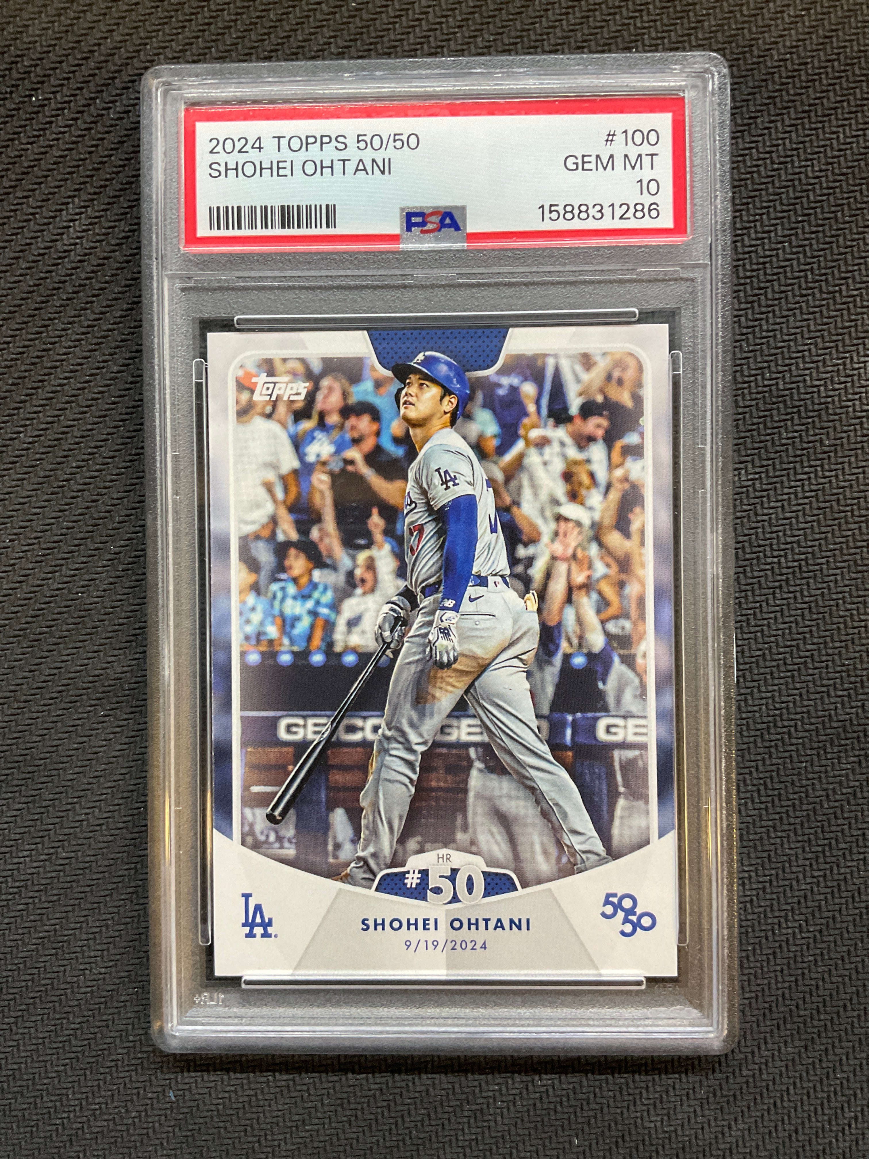 2024 Topps 50/50 Shohei Ohtani HR 50 PSA 10 Dodgers
