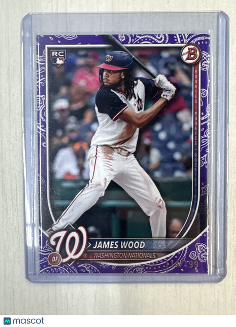 2025 Bowman Baseball James Wood Purple Pattern Border Parallel #29 /199