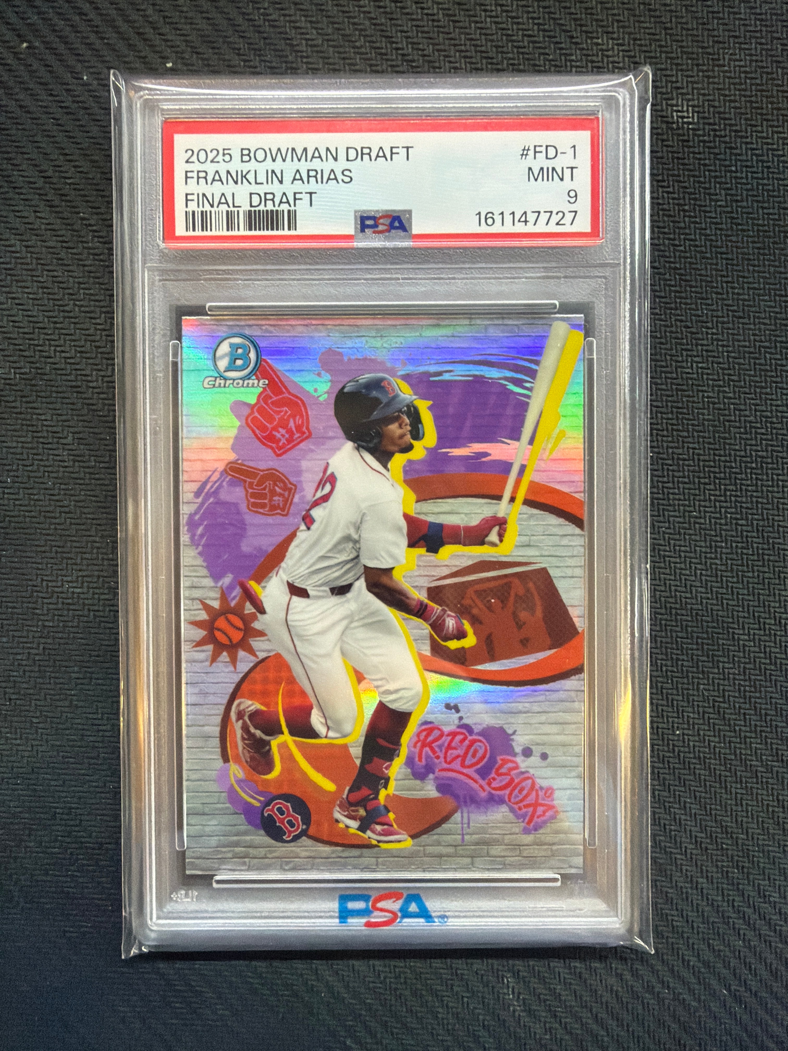 2025 Bowman Draft Franklin Arias Final Draft PSA 9 Red Sox