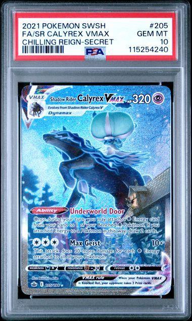 2021 Pokemon Chilling Reign Shadow Rider Calyrex Vmax 205 PSA 10