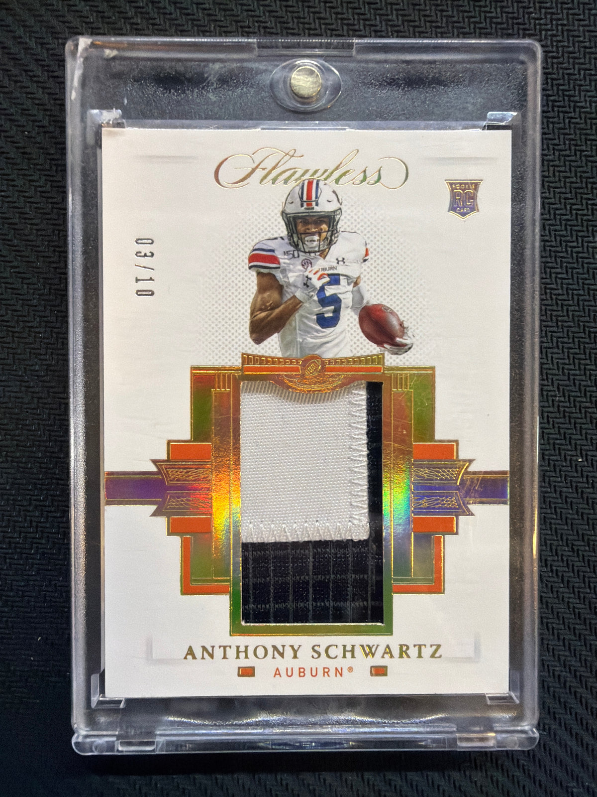 2021 Flawless Anthony Schwartz Rookie Patch /10 Auburn