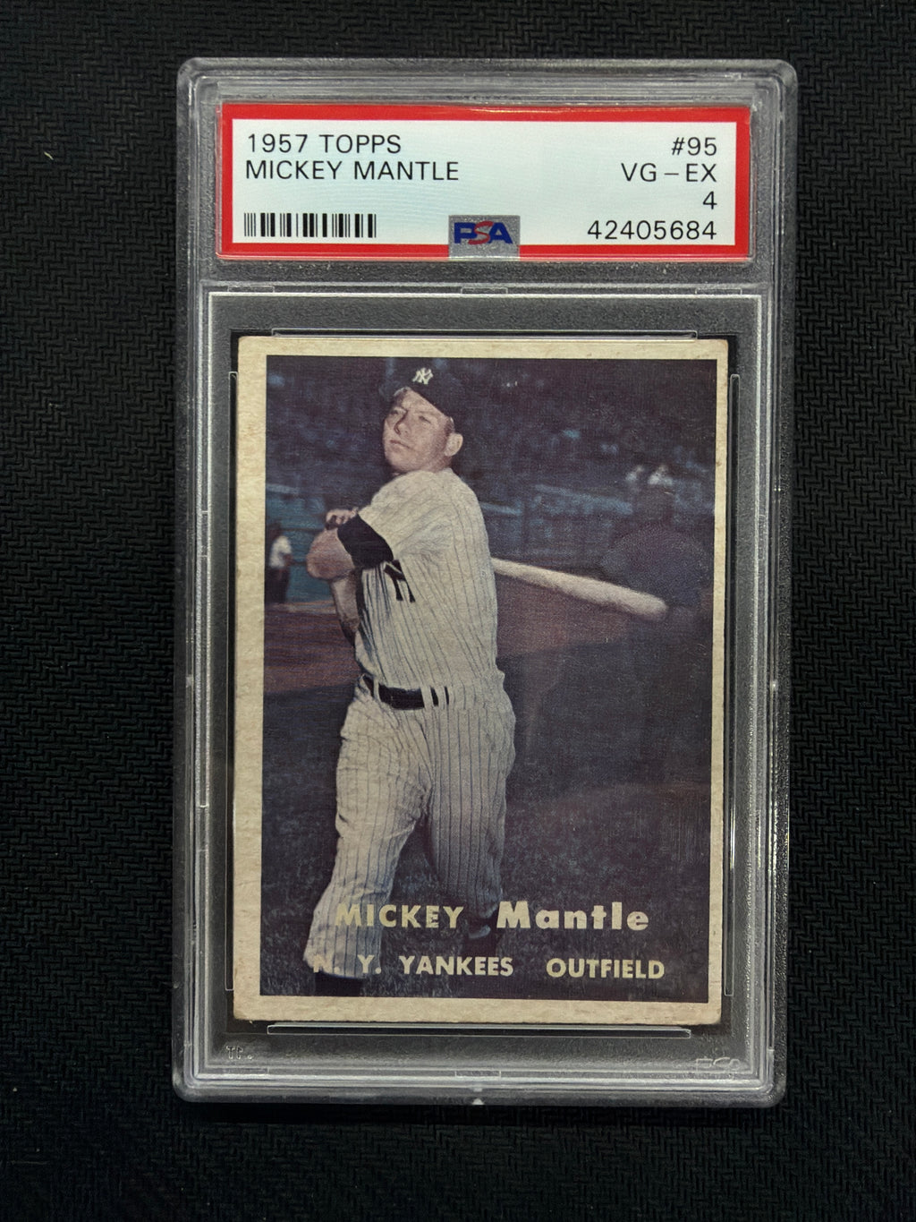 1957 Topps Mickey Mantle PSA 4 Yankees