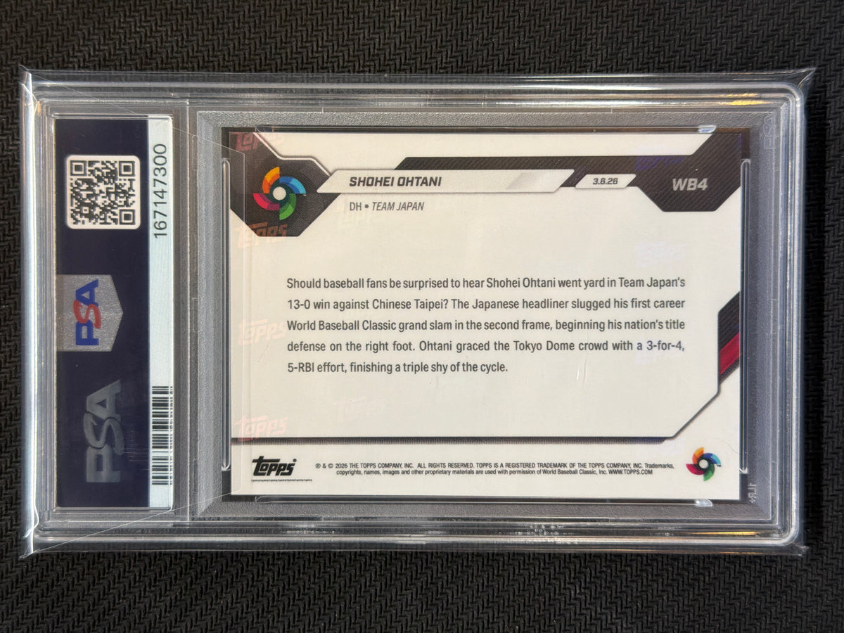 2026 Topps Now WBC Shohei Ohtani 1 WBC Grand Slam PSA 10 300