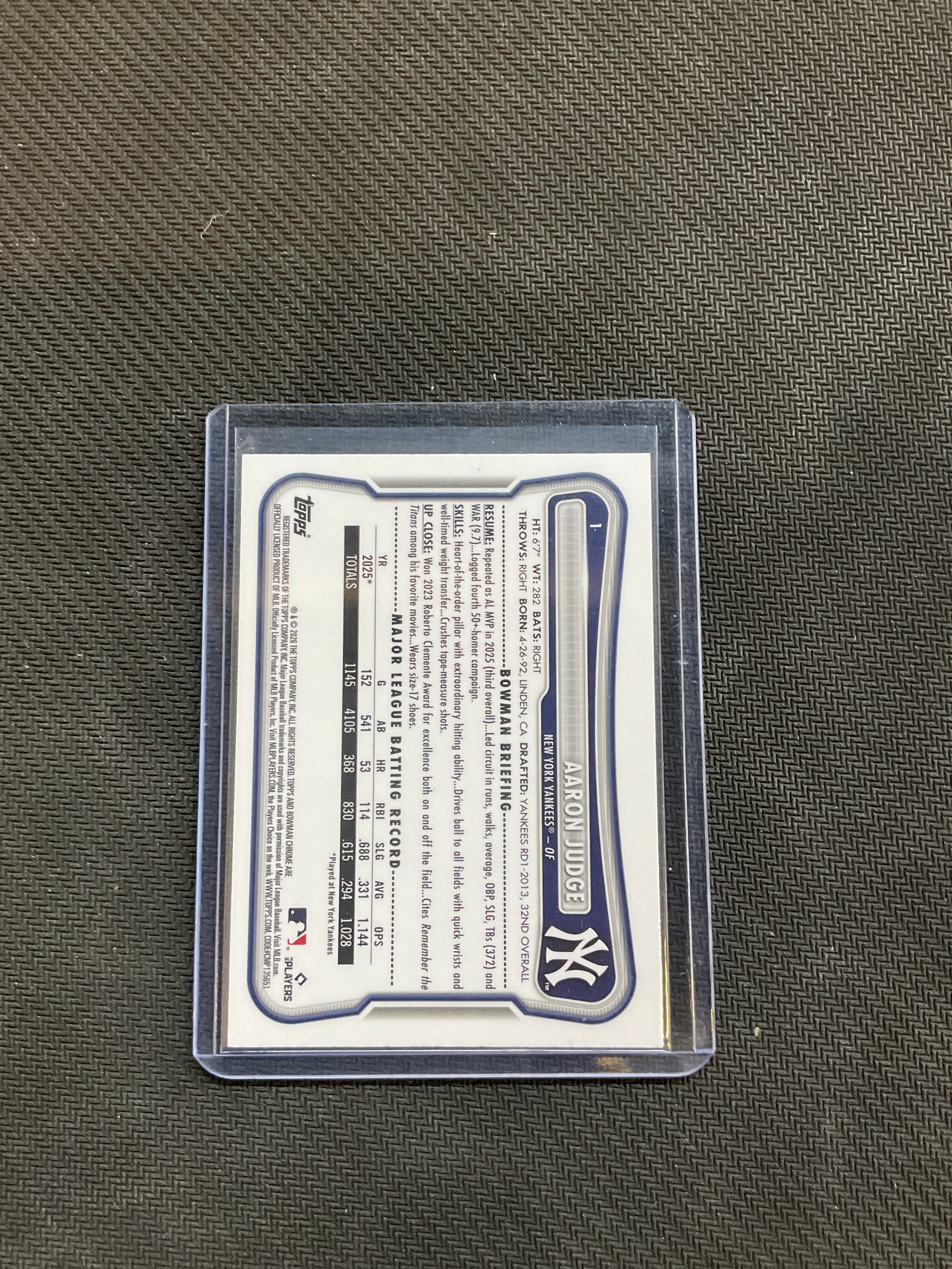 2026 Bowman Chrome Aaron Judge Mega Box Blue Mojo /150 Yankees