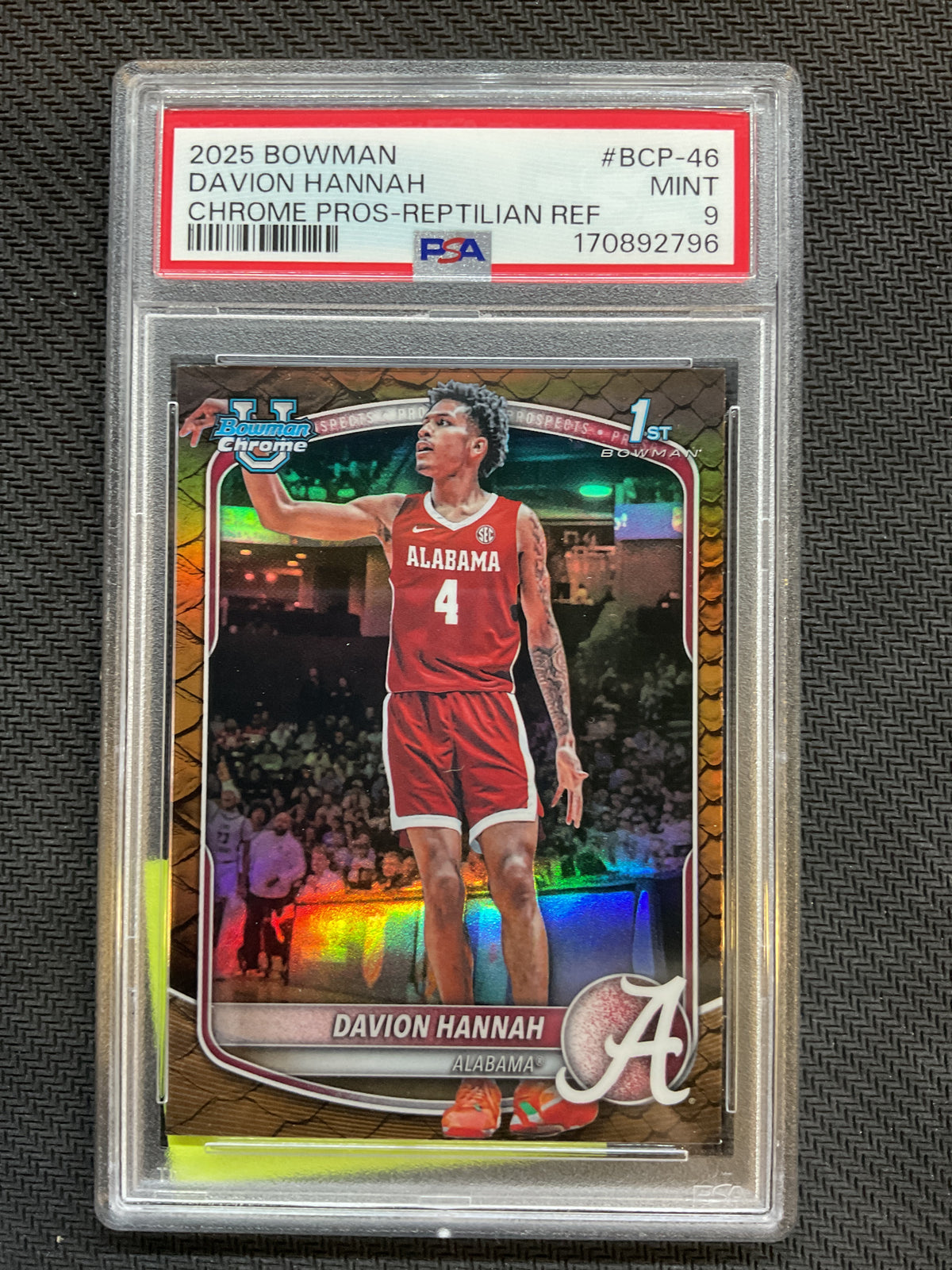 2025 Bowman U Chrome #BCP-46 Davion Hannah Reptillian PSA 9