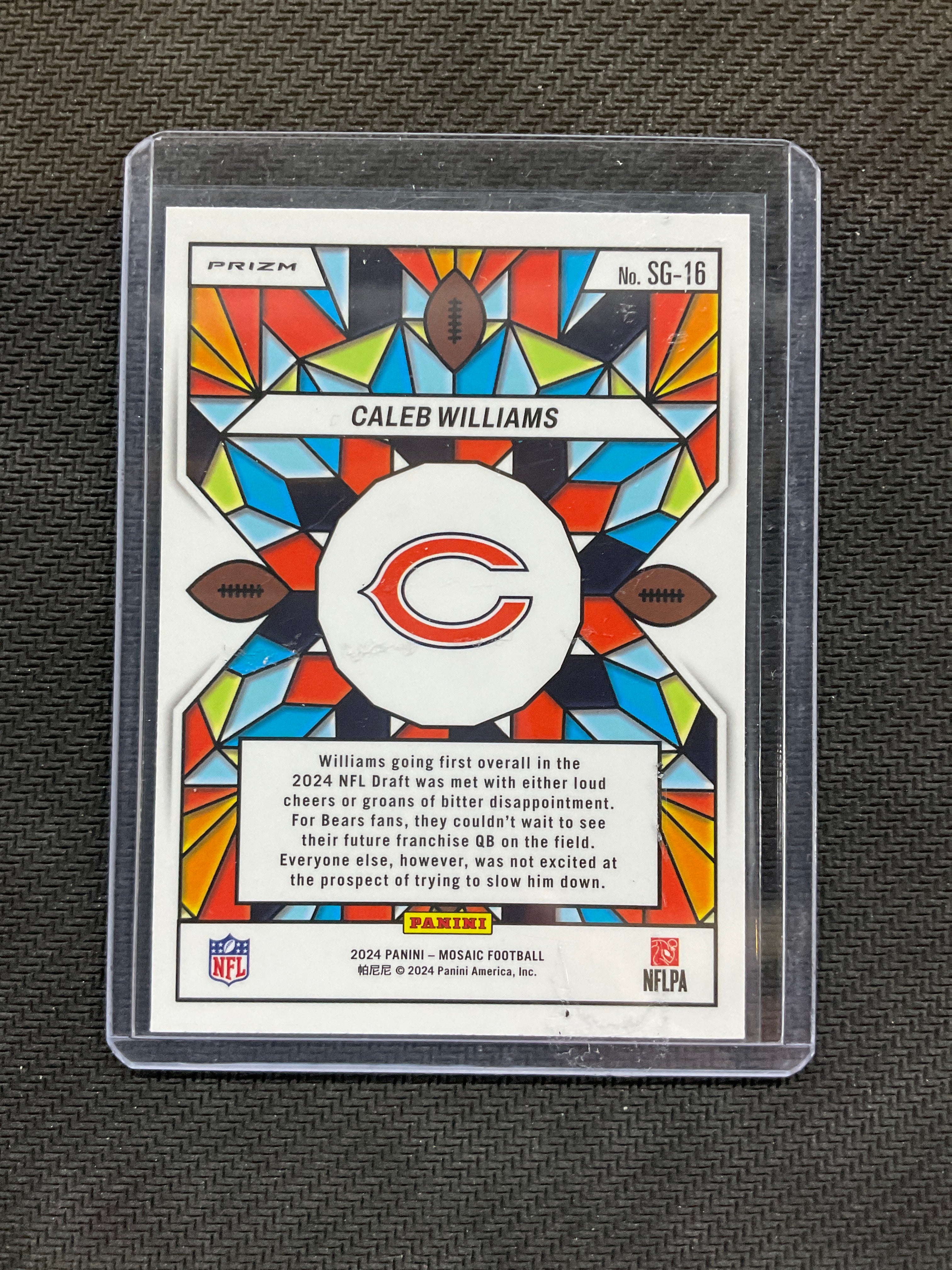 2024 Mosaic Caleb Williams Stained Glass Rookie