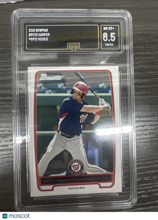 2012 Bowman Chrome Bryce Harper Prospects GMA 8.5